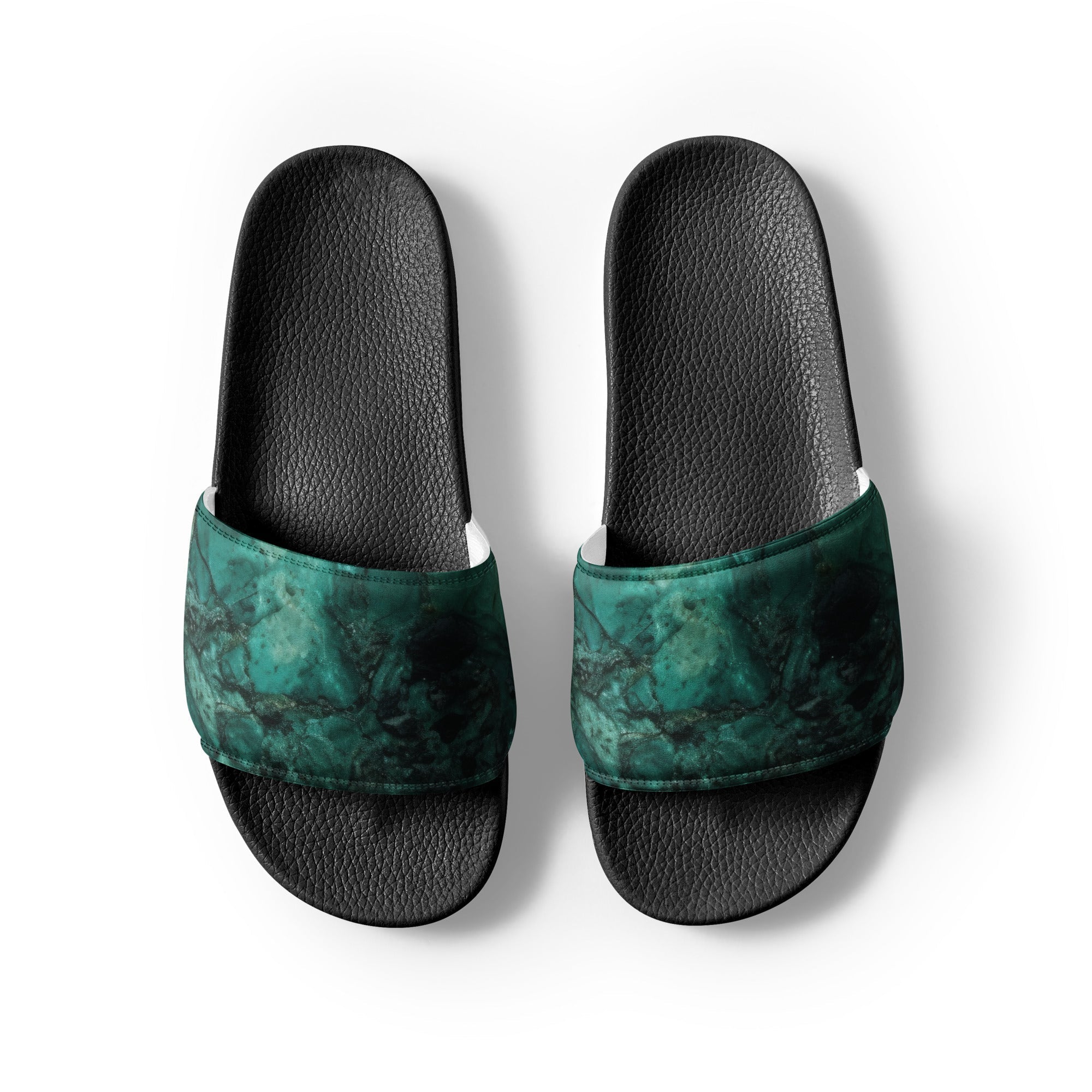 Emerald Pearl Men's Slides by Visual Verse - Image 2