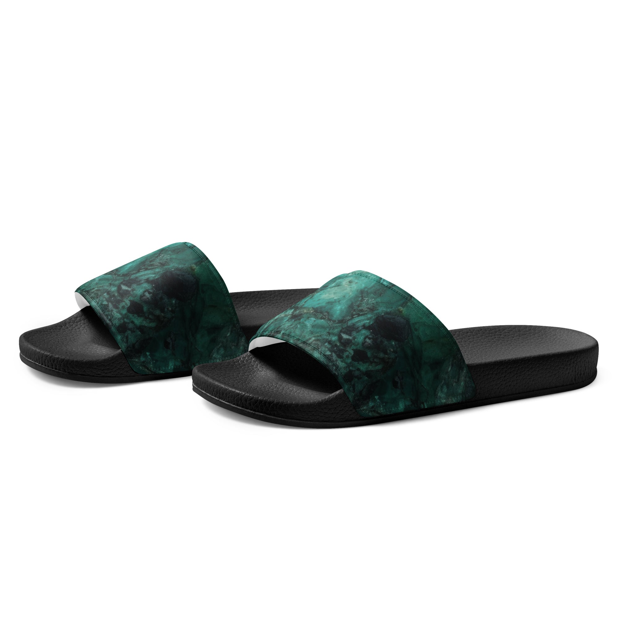 Emerald Pearl Men's Slides by Visual Verse - Image 3