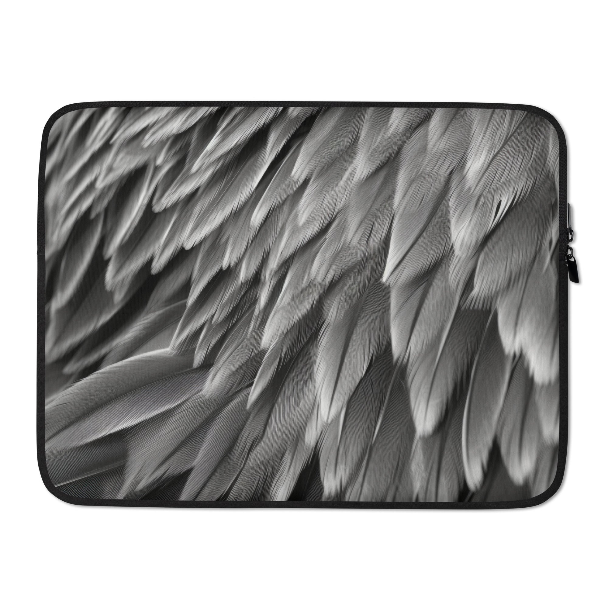 Emperor Penguin Feather Laptop Sleeve by Visual Verse - Image 1