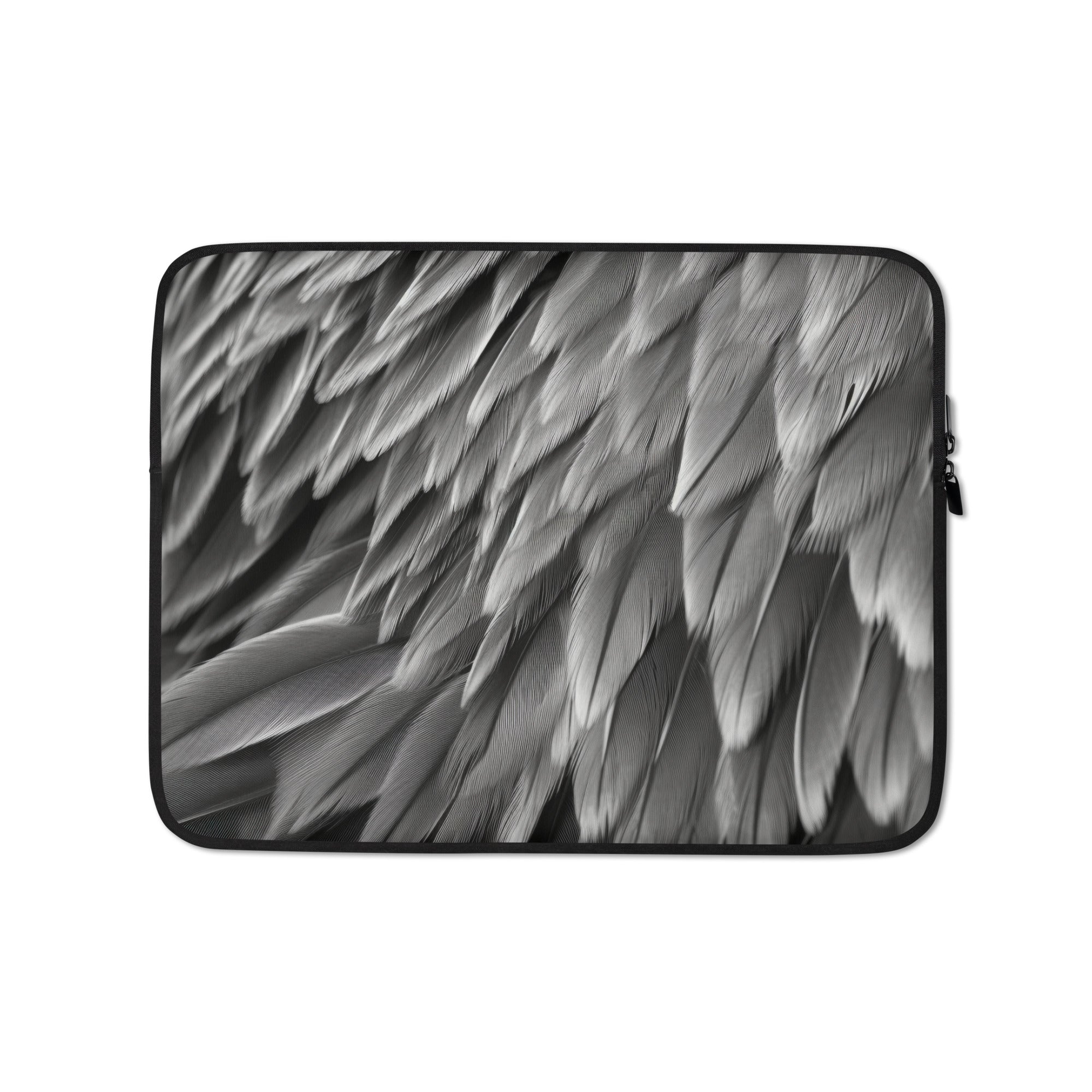 Emperor Penguin Feather Laptop Sleeve by Visual Verse - Image 2