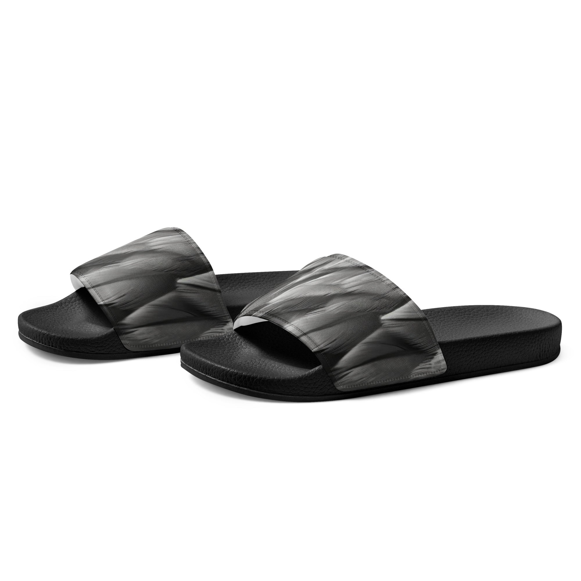 Emperor Penguin Feather Men's Slides by Visual Verse - Image 3