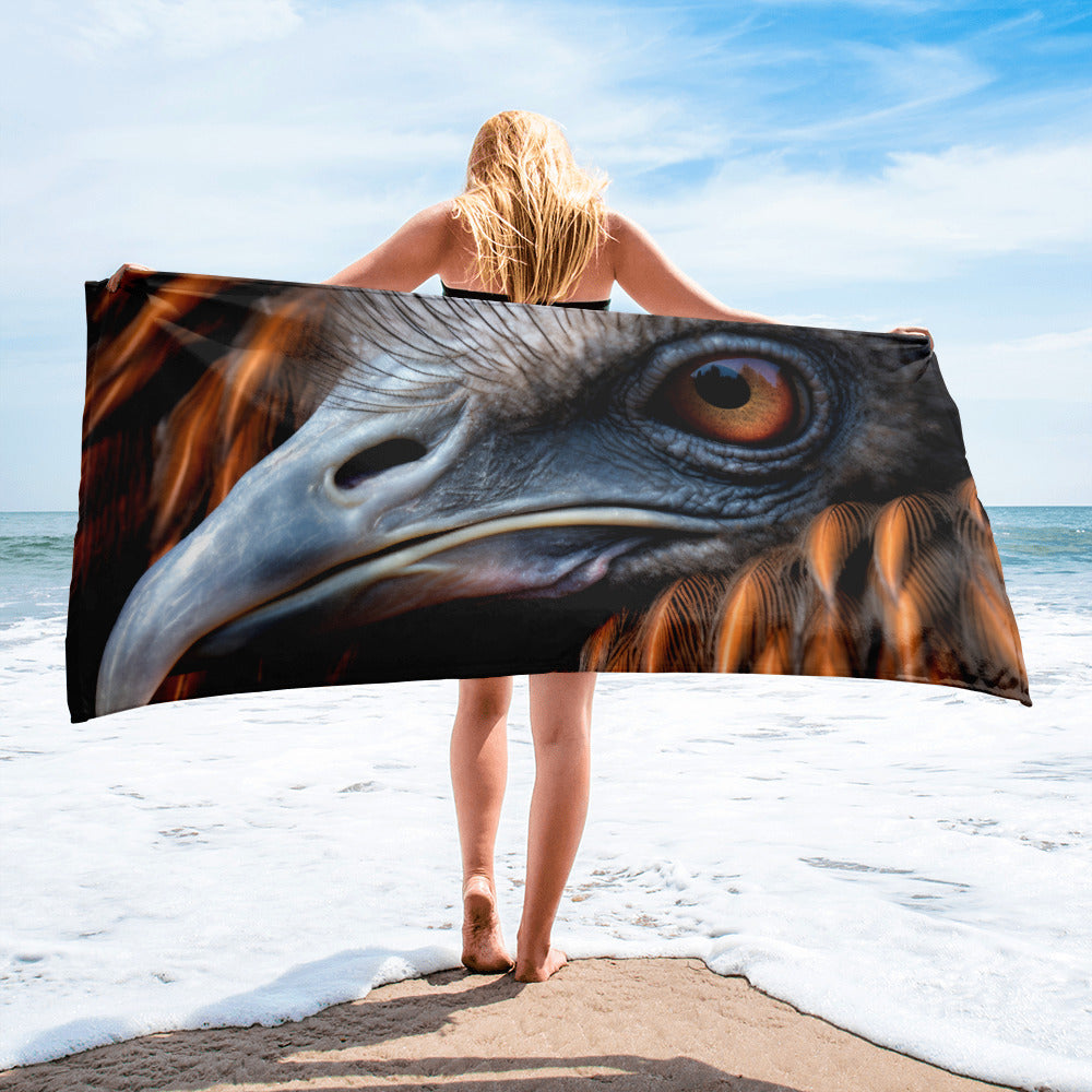 Emu Feather Beach Towel by Visual Verse - Image 2