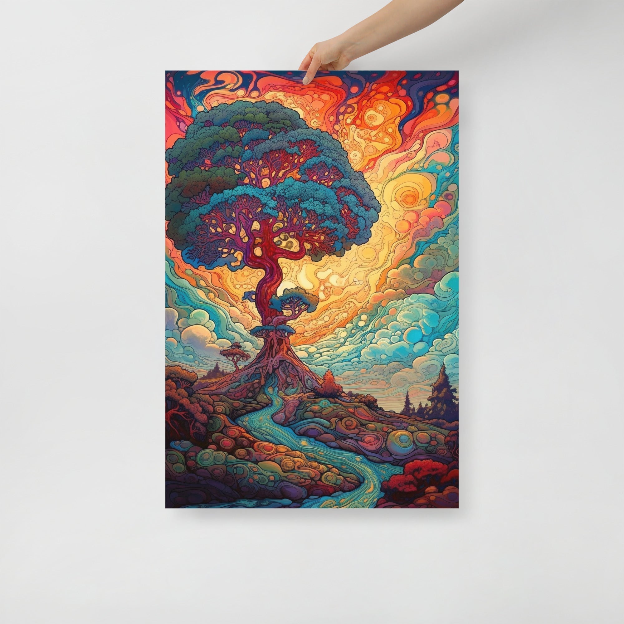 Enchanting Surreal Landscape Dream Art Poster by Visual Verse - Image 1