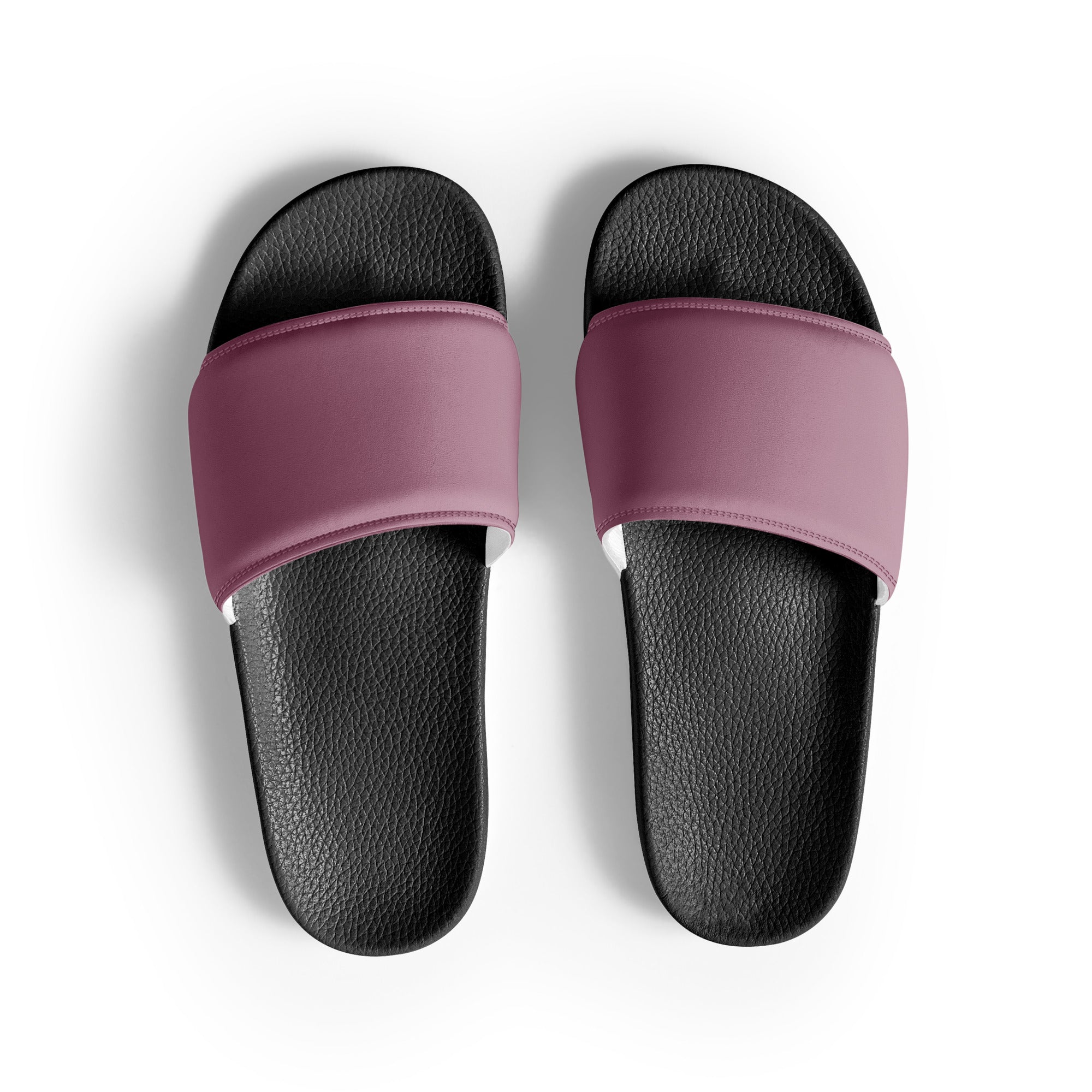 English Lavender Color Men's Slides by Visual Verse - Image 1