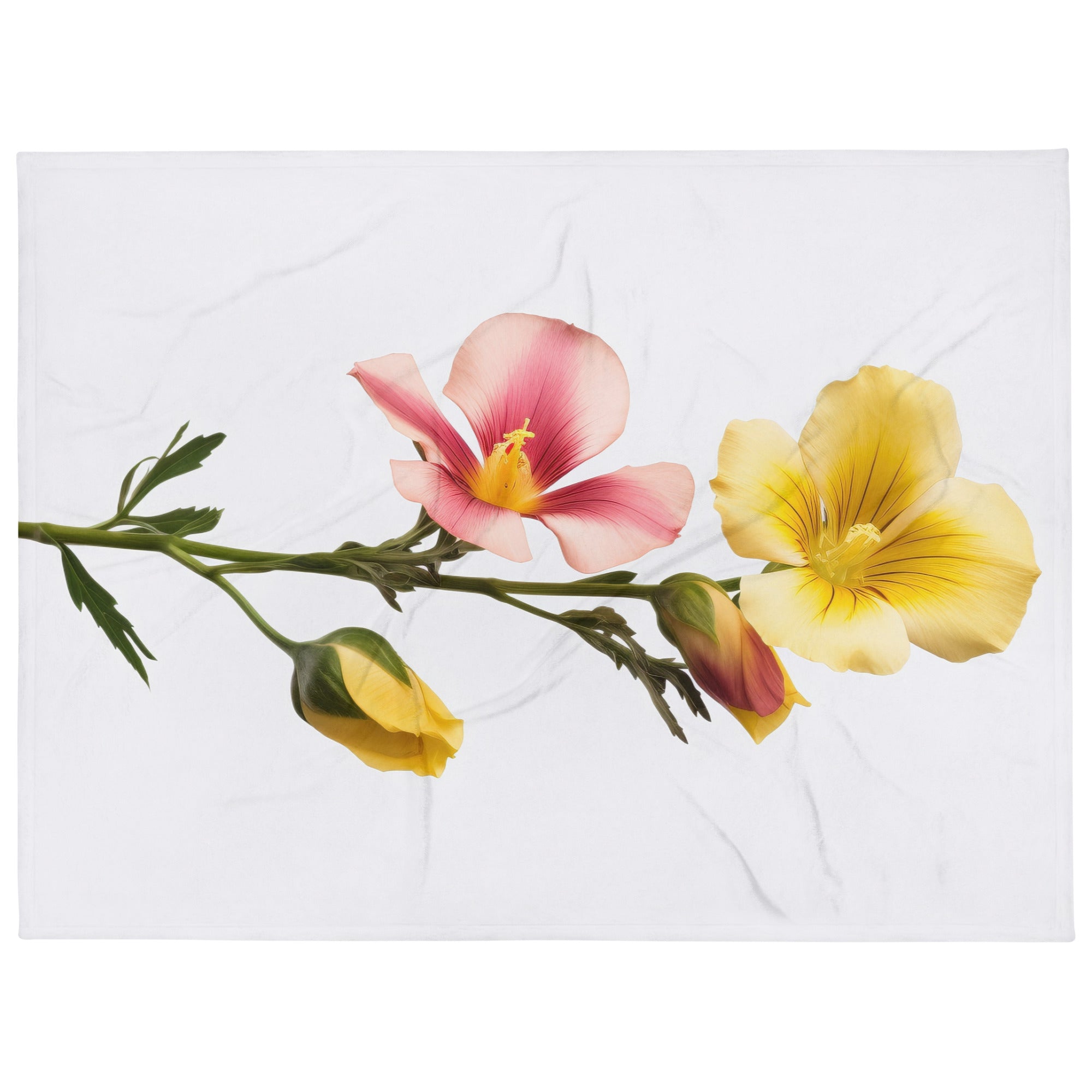 Evening Primrose Flower Blanket by Visual Verse - Image 1