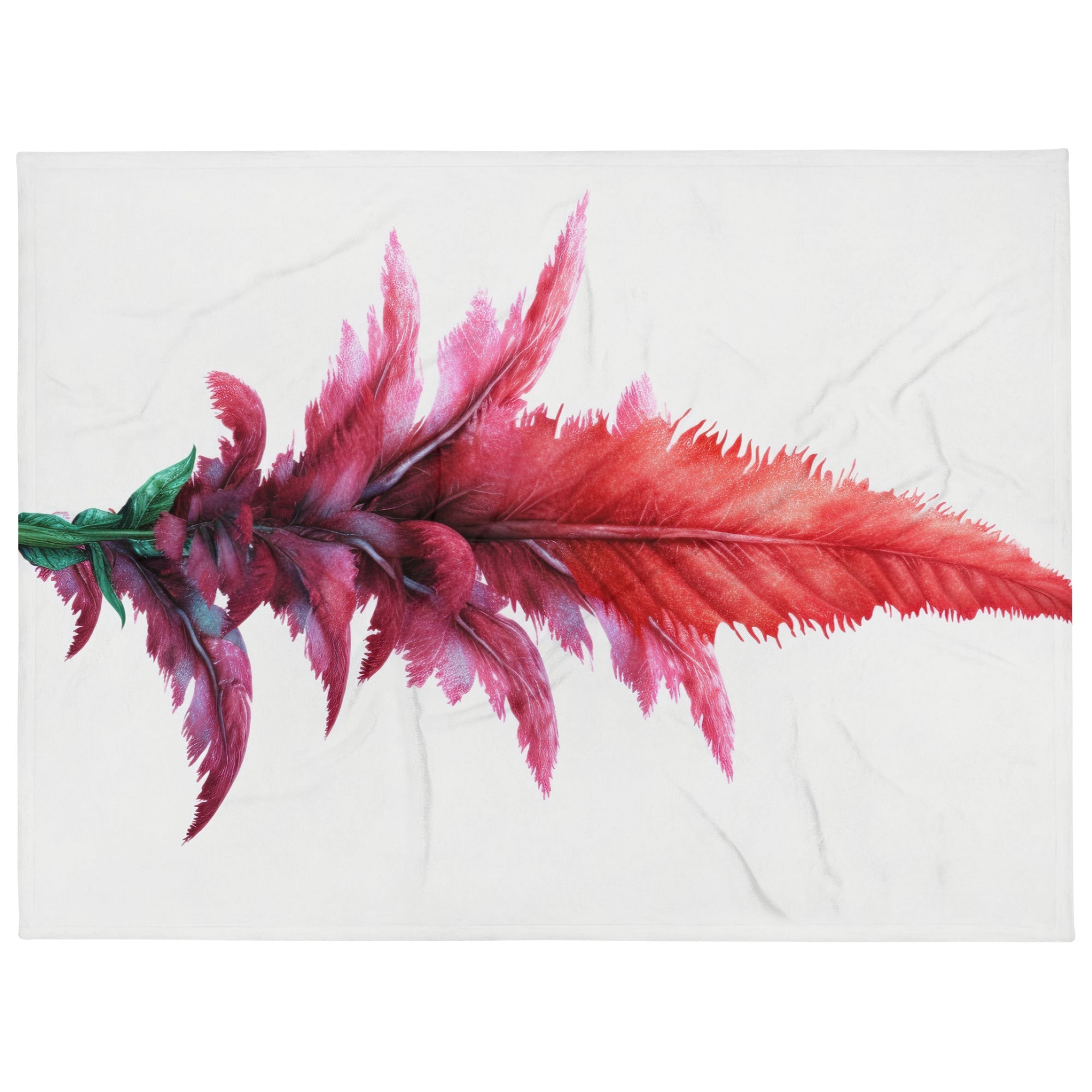 Feathered Amaranth Flower Blanket by Visual Verse - Image 1