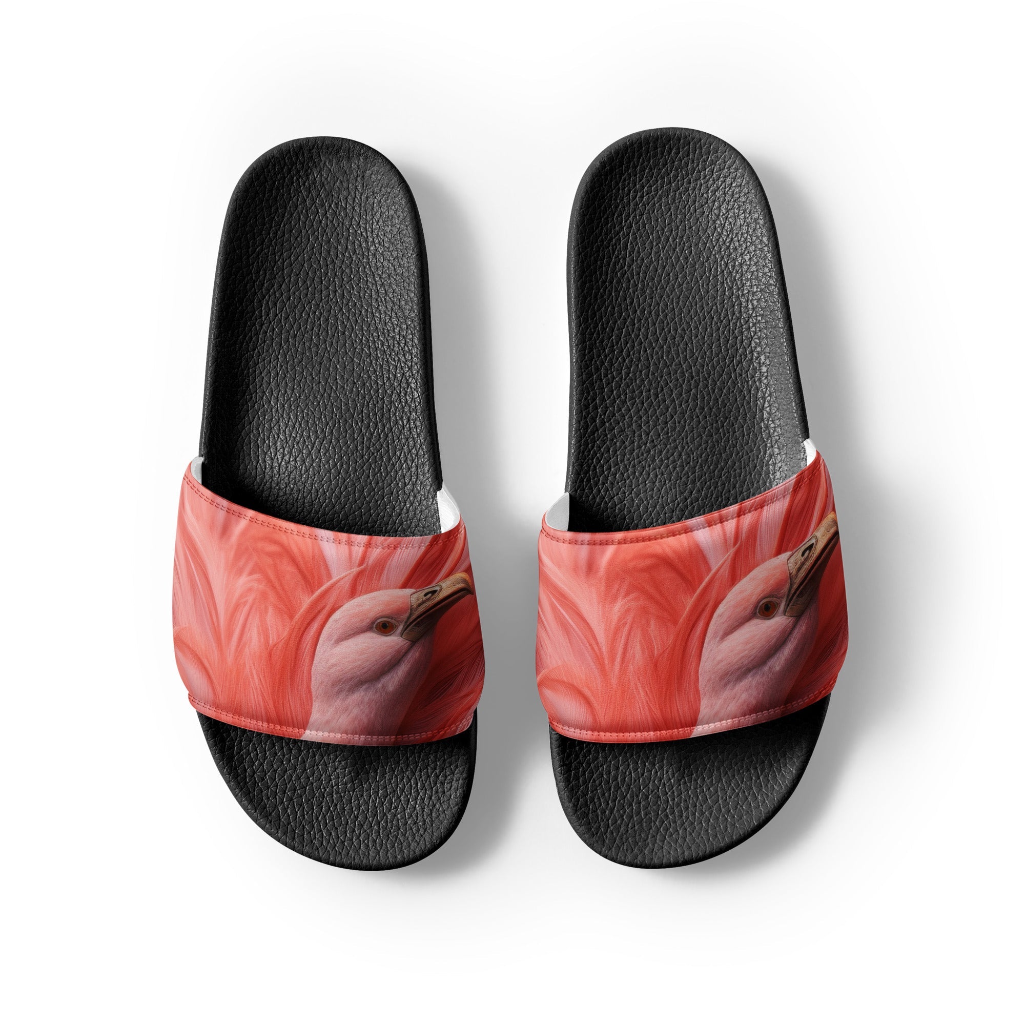 Flamingo Feather Men's Slides by Visual Verse - Image 2