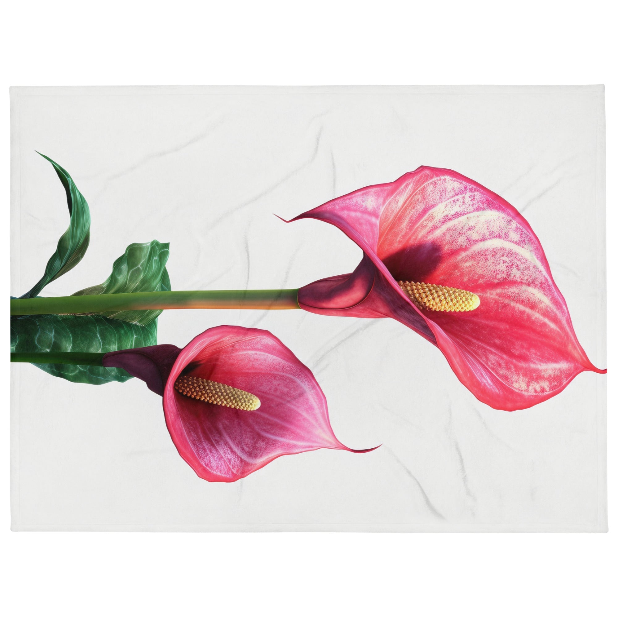 Flamingo Flower Blanket by Visual Verse - Image 1