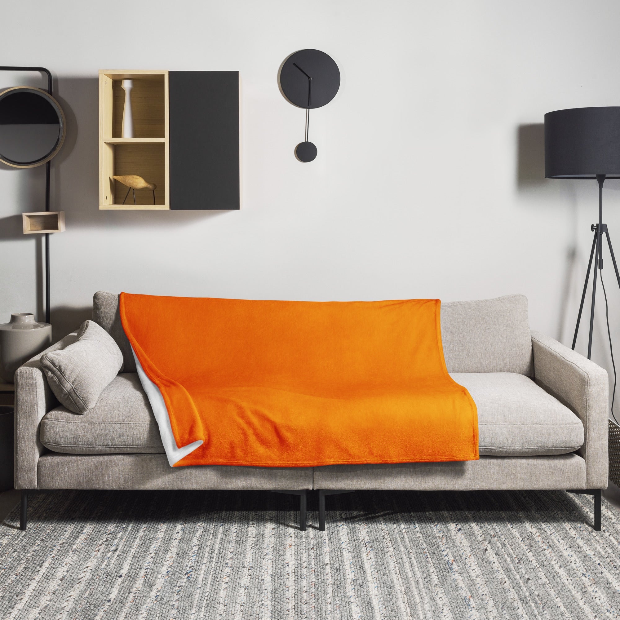 Flush Orange Color Blanket by Visual Verse - Image 1