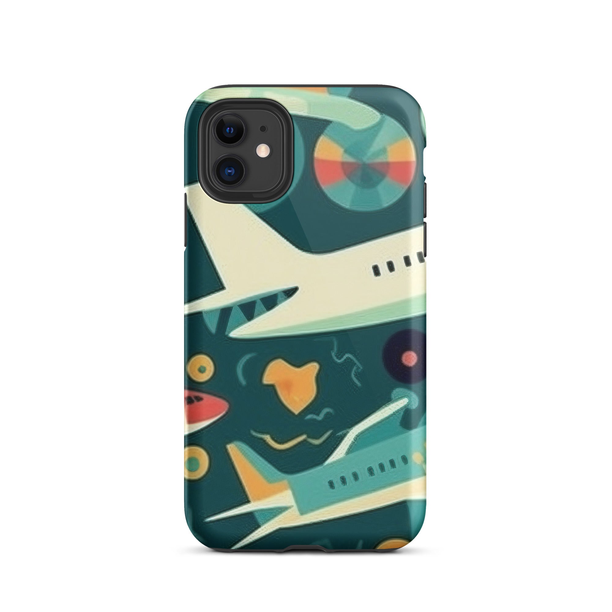 Fly High With Airplanes Print iPhone Case by Visual Verse - Image 1