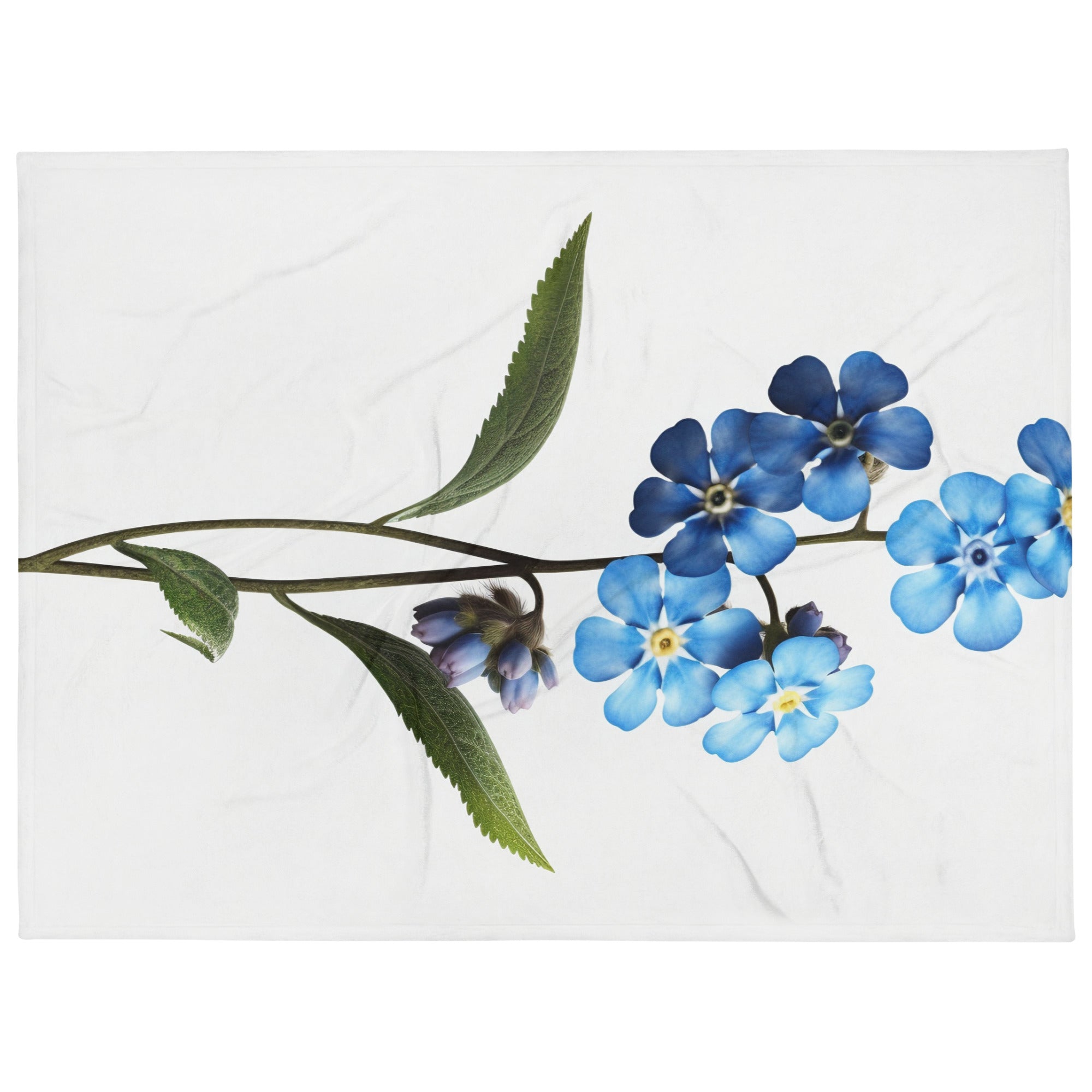 Forget-Me-Not Flower Blanket by Visual Verse - Image 1