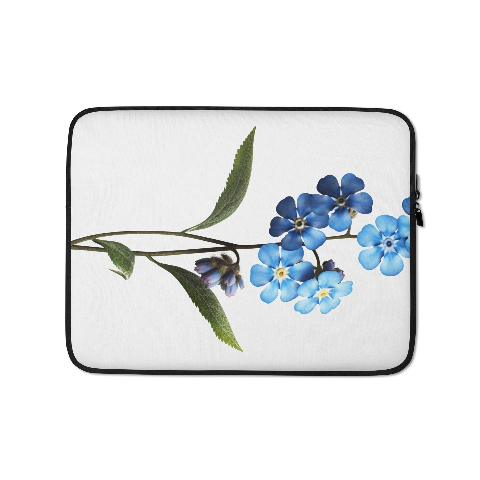 Forget-Me-Not Flower Laptop Sleeve by Visual Verse - Image 2