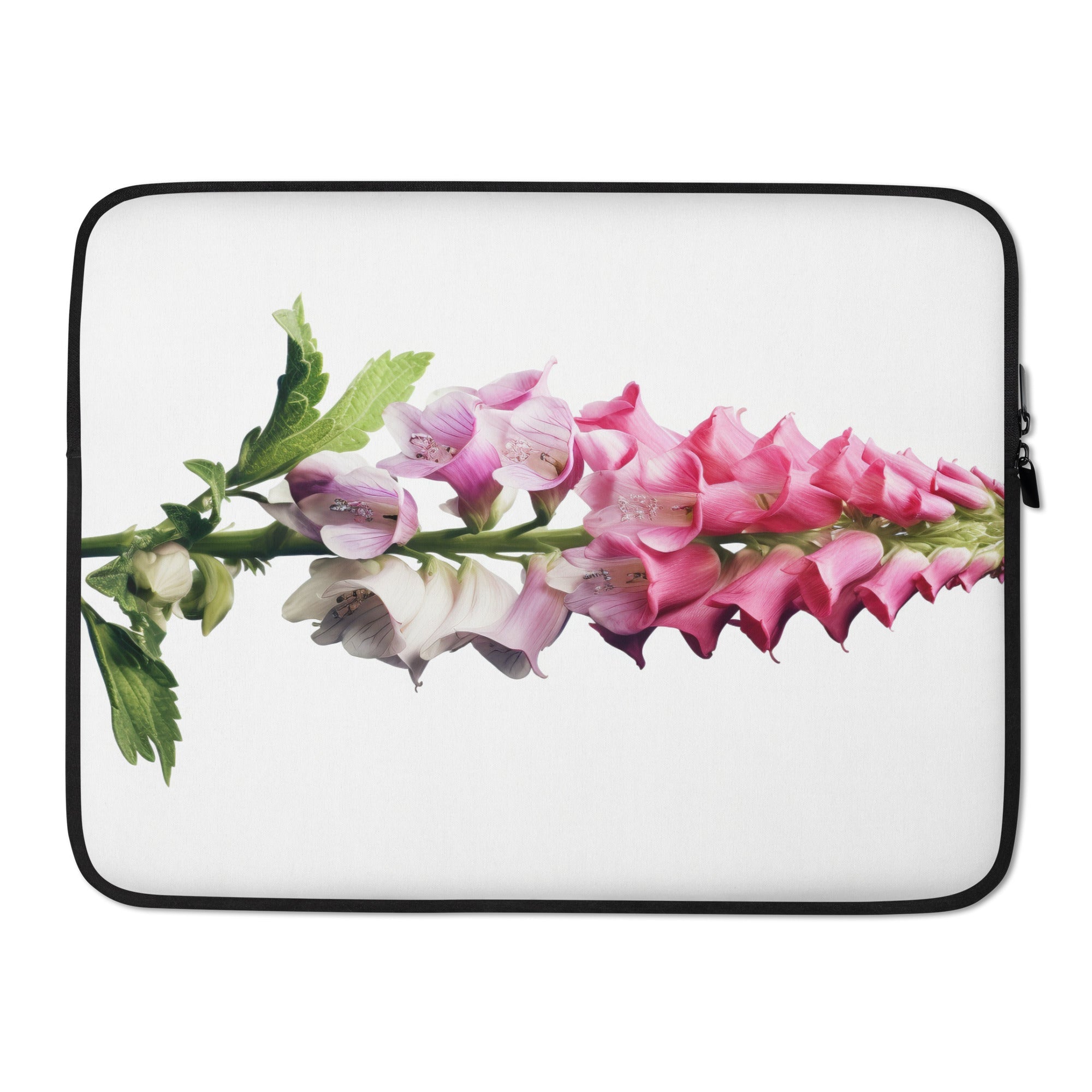 Foxglove Flower Laptop Sleeve by Visual Verse - Image 1