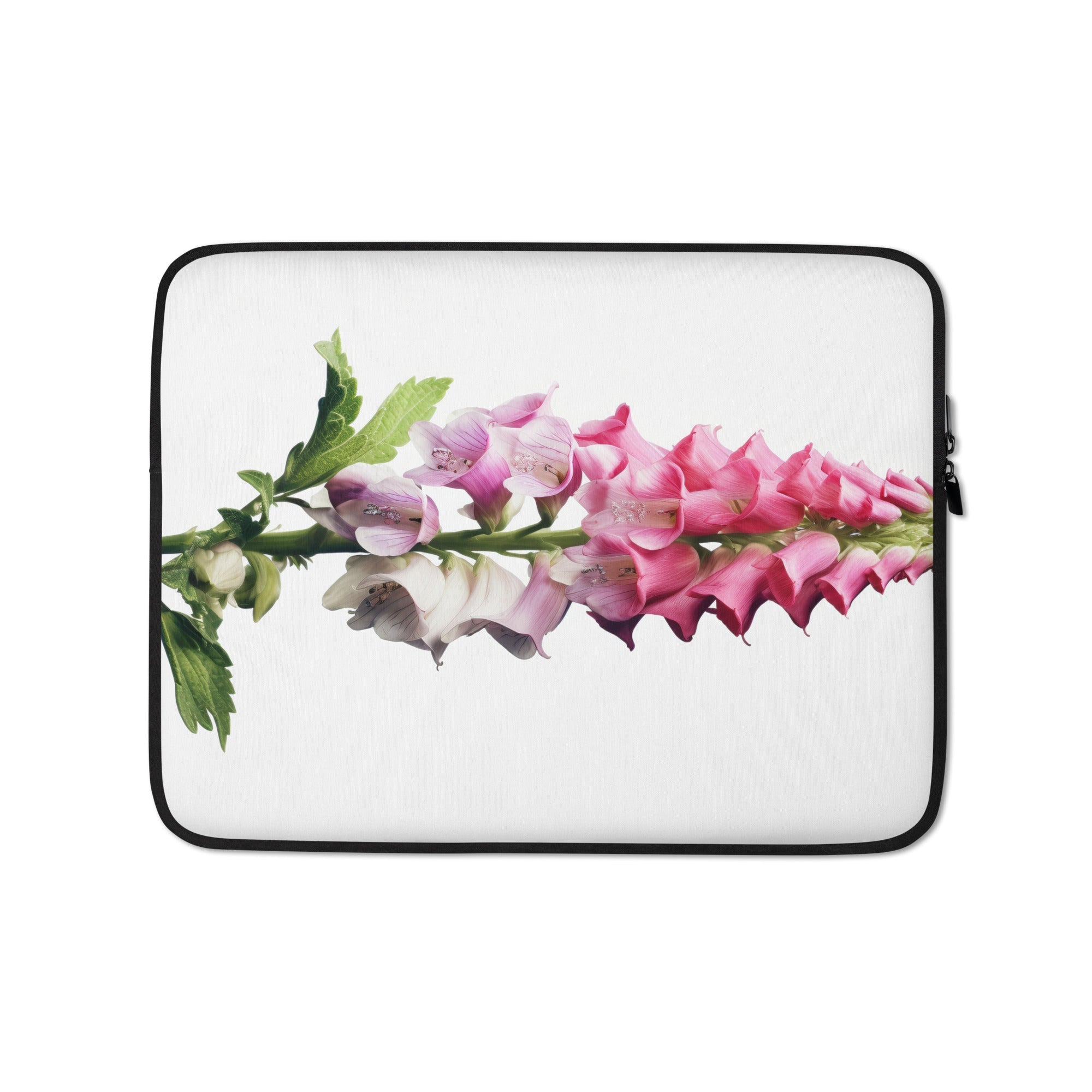 Foxglove Flower Laptop Sleeve by Visual Verse - Image 2