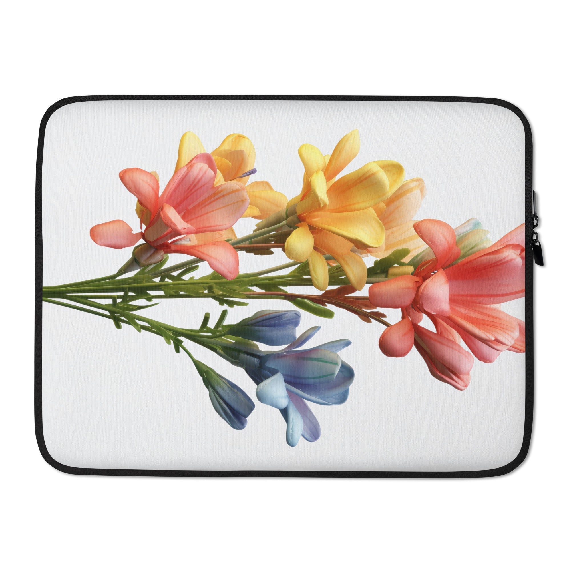 Freesia Flower Laptop Sleeve by Visual Verse - Image 1