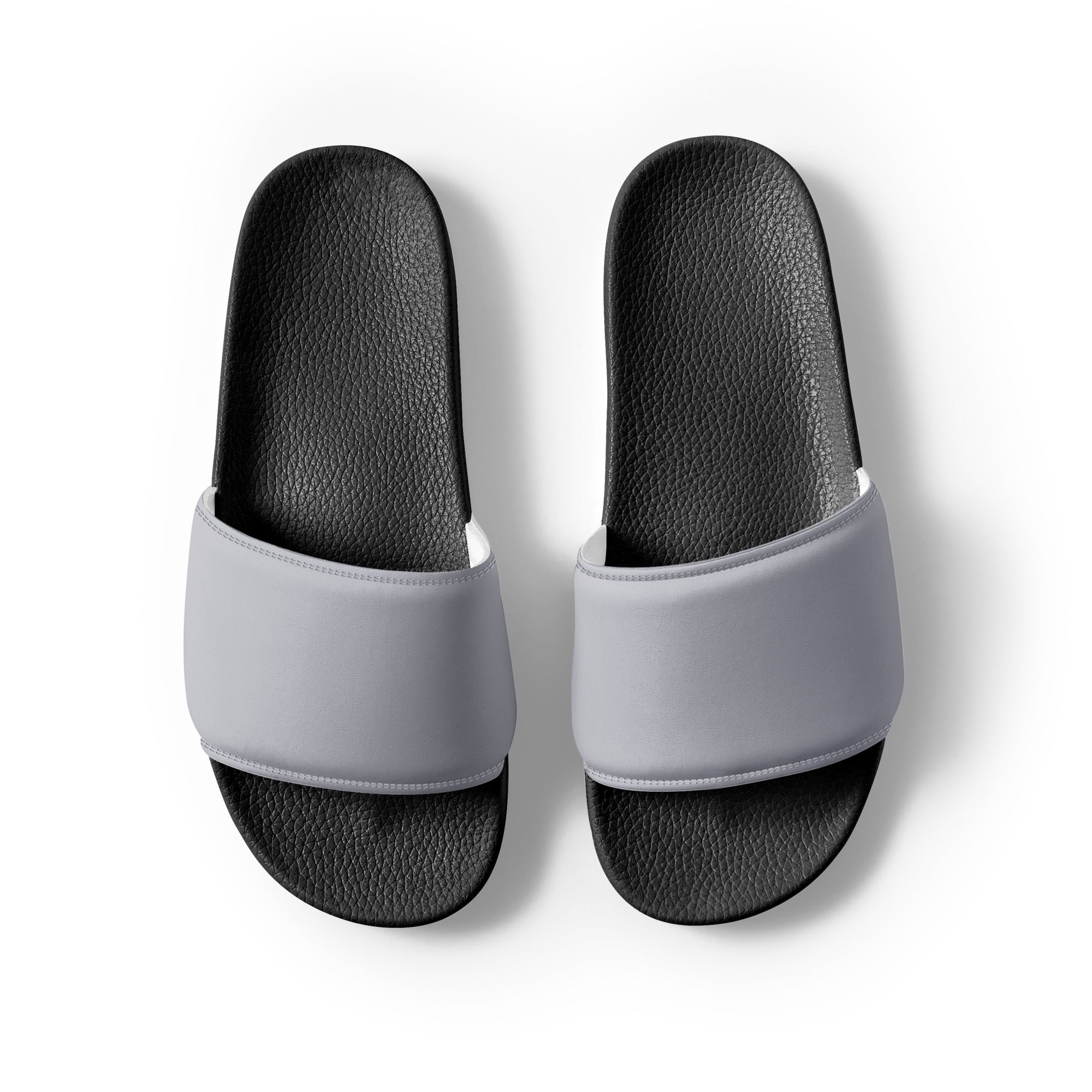 French Gray Color Men's Slides by Visual Verse - Image 2