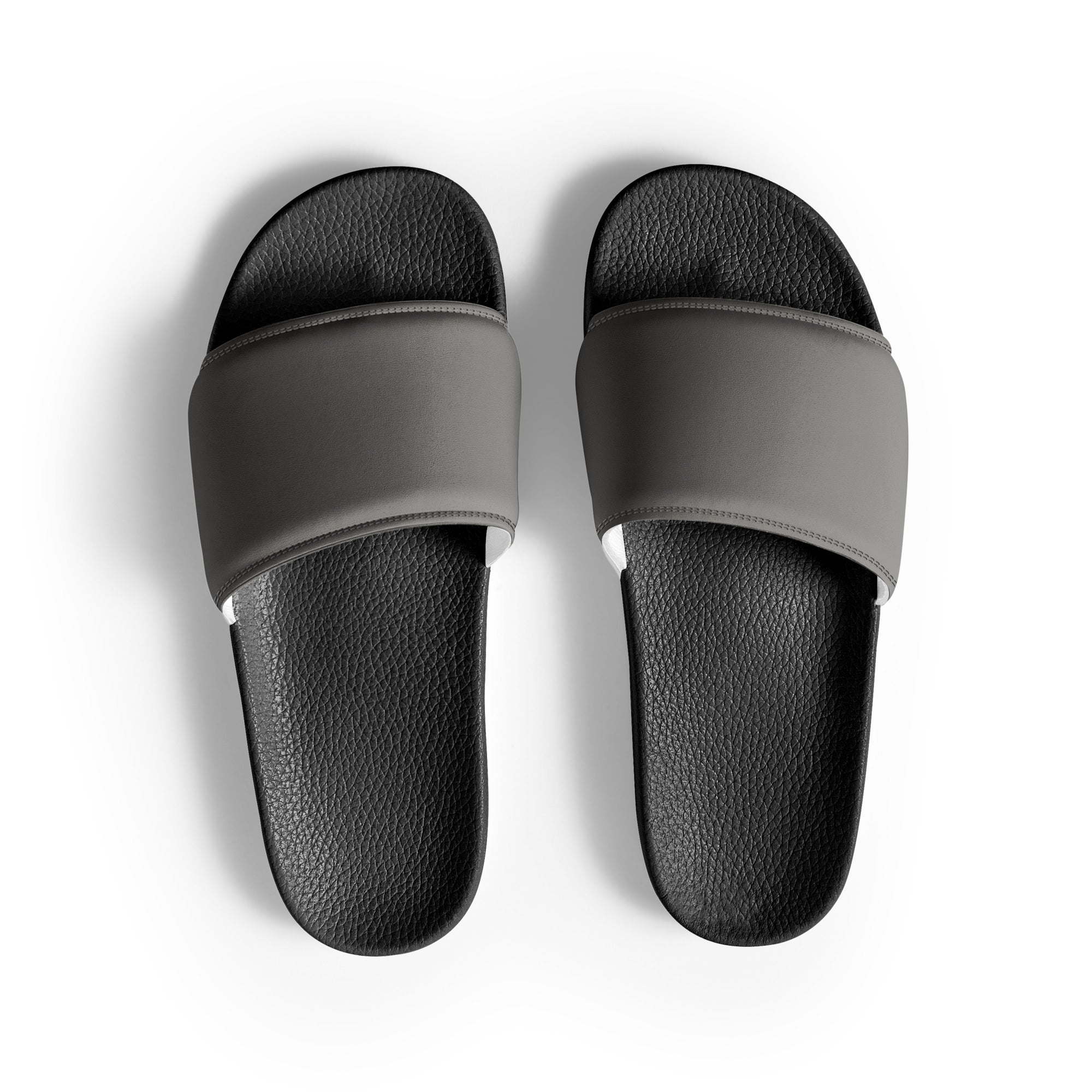 Friar Gray Color Men's Slides by Visual Verse - Image 1