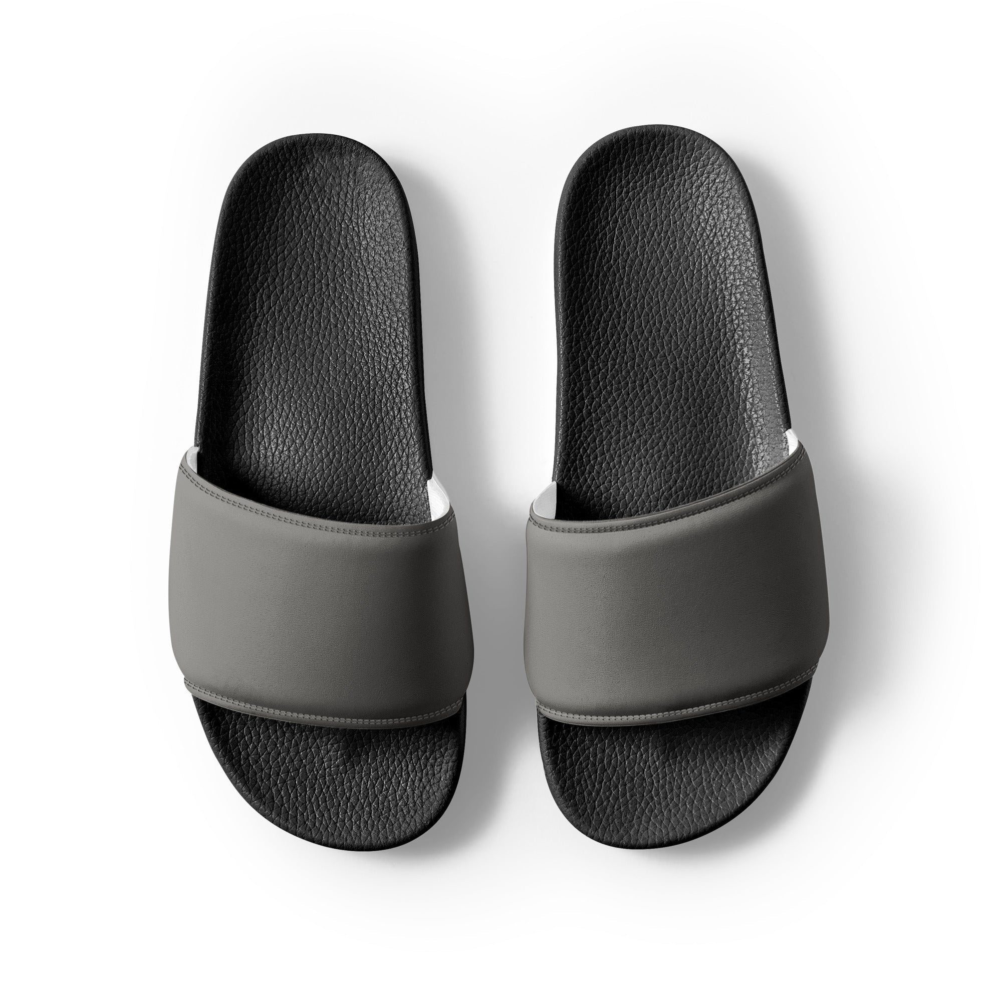 Friar Gray Color Men's Slides by Visual Verse - Image 2