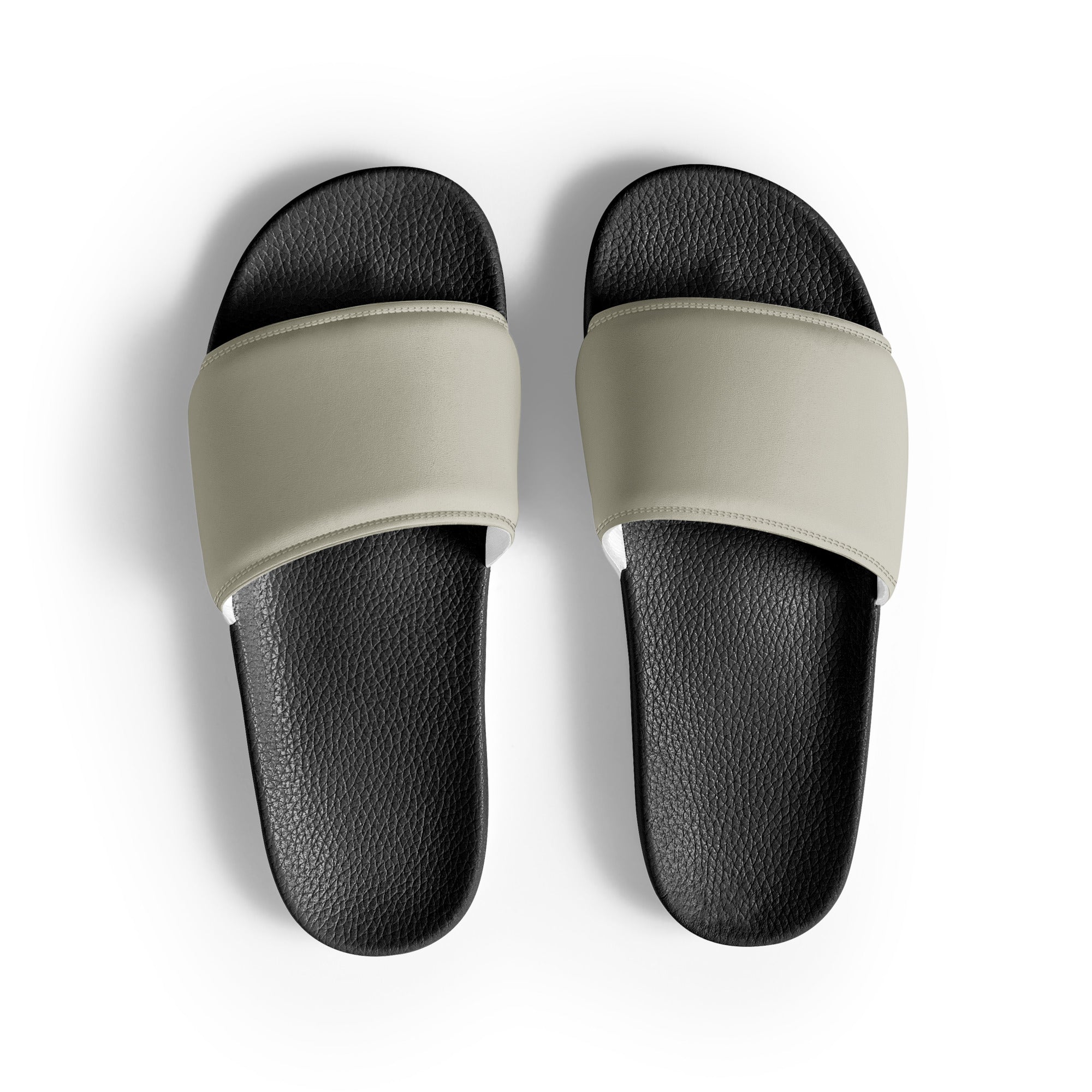 Froth Green Color Men's Slides by Visual Verse - Image 1