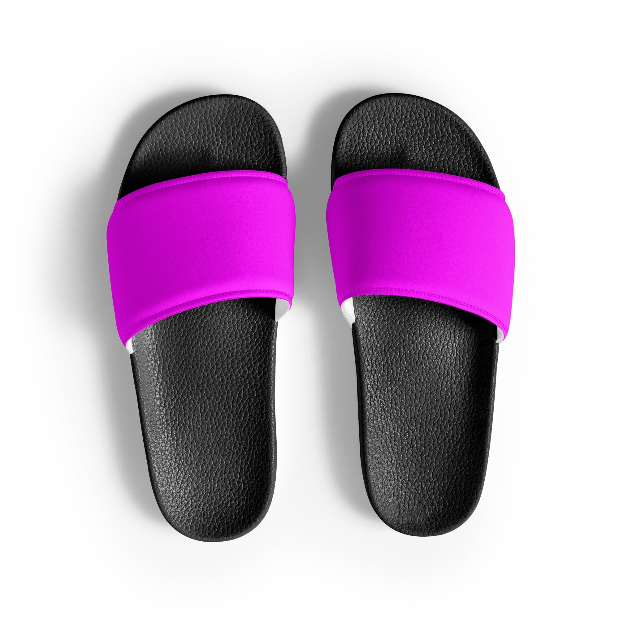 Fuchsia Color Men's Slides by Visual Verse - Image 1