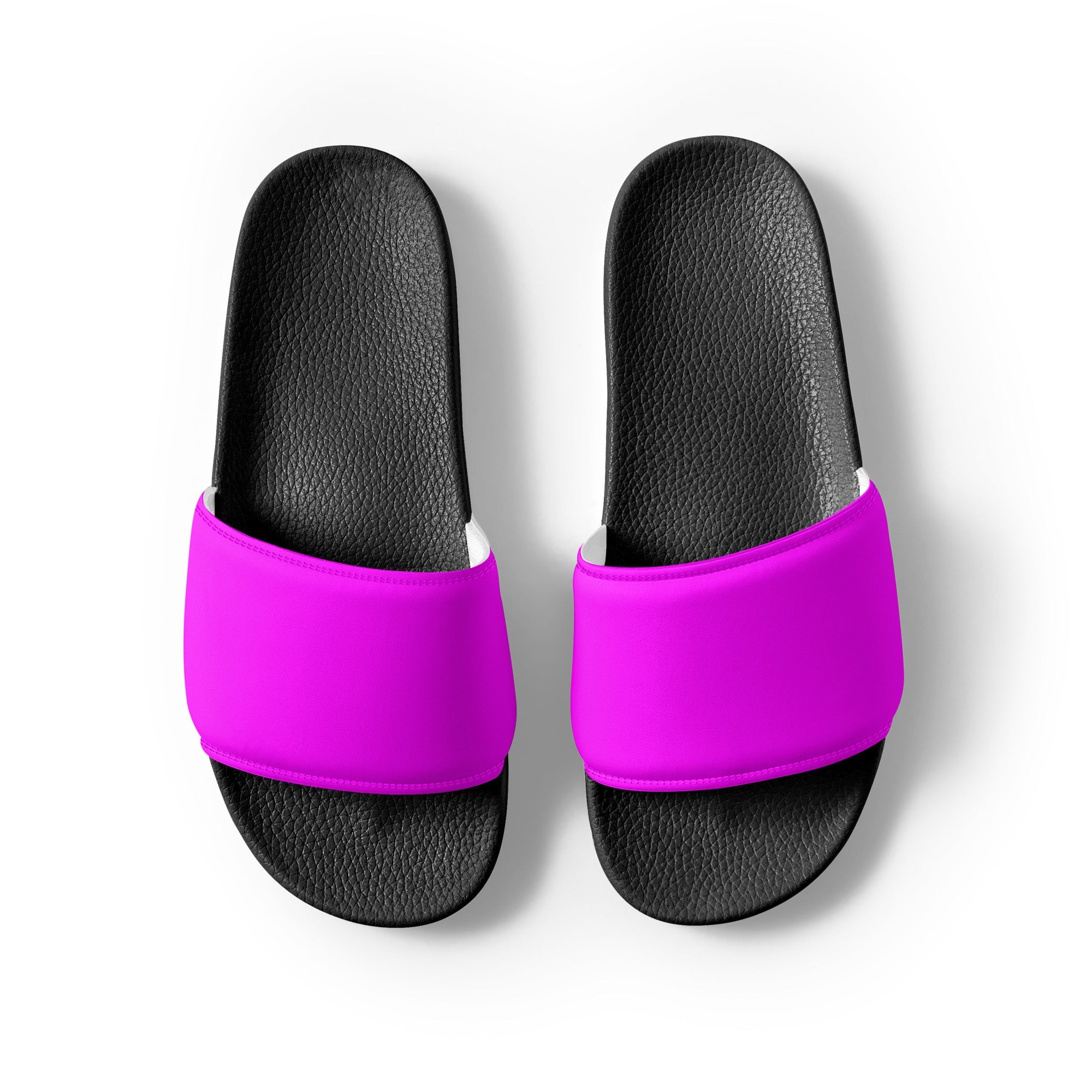 Fuchsia Color Men's Slides by Visual Verse - Image 2