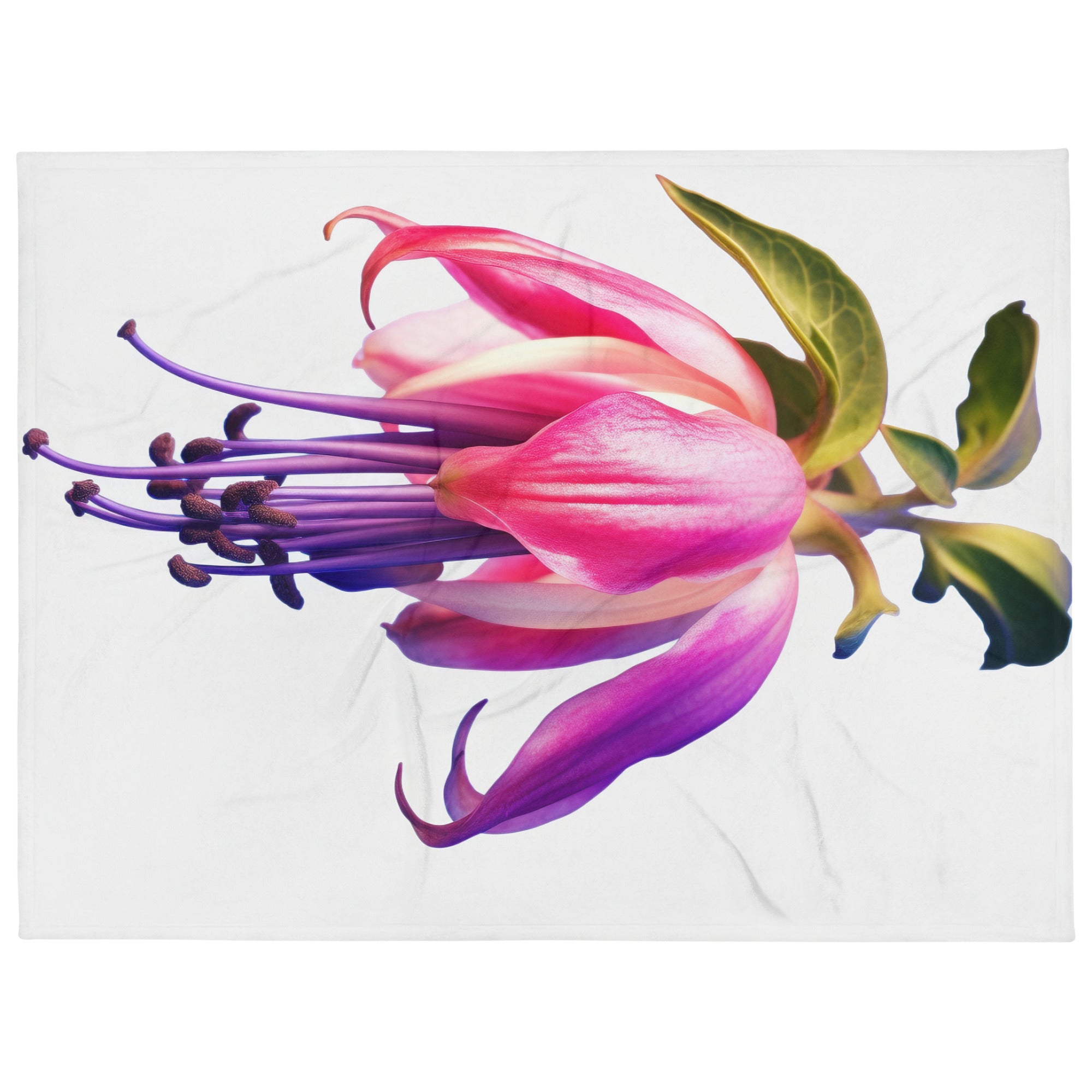 Fuchsia Flower Blanket by Visual Verse - Image 1