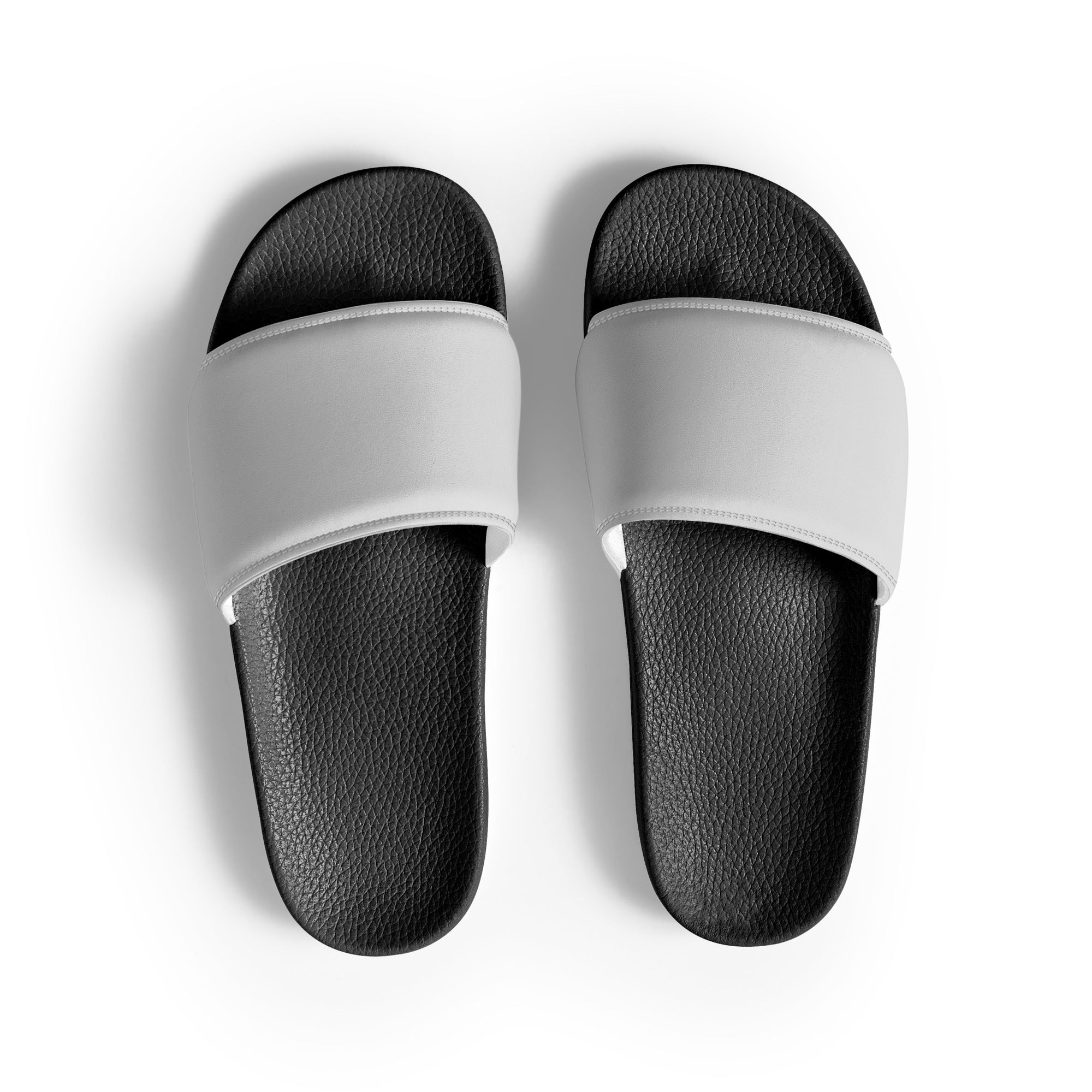 Gainsboro Color Men's Slides by Visual Verse - Image 1