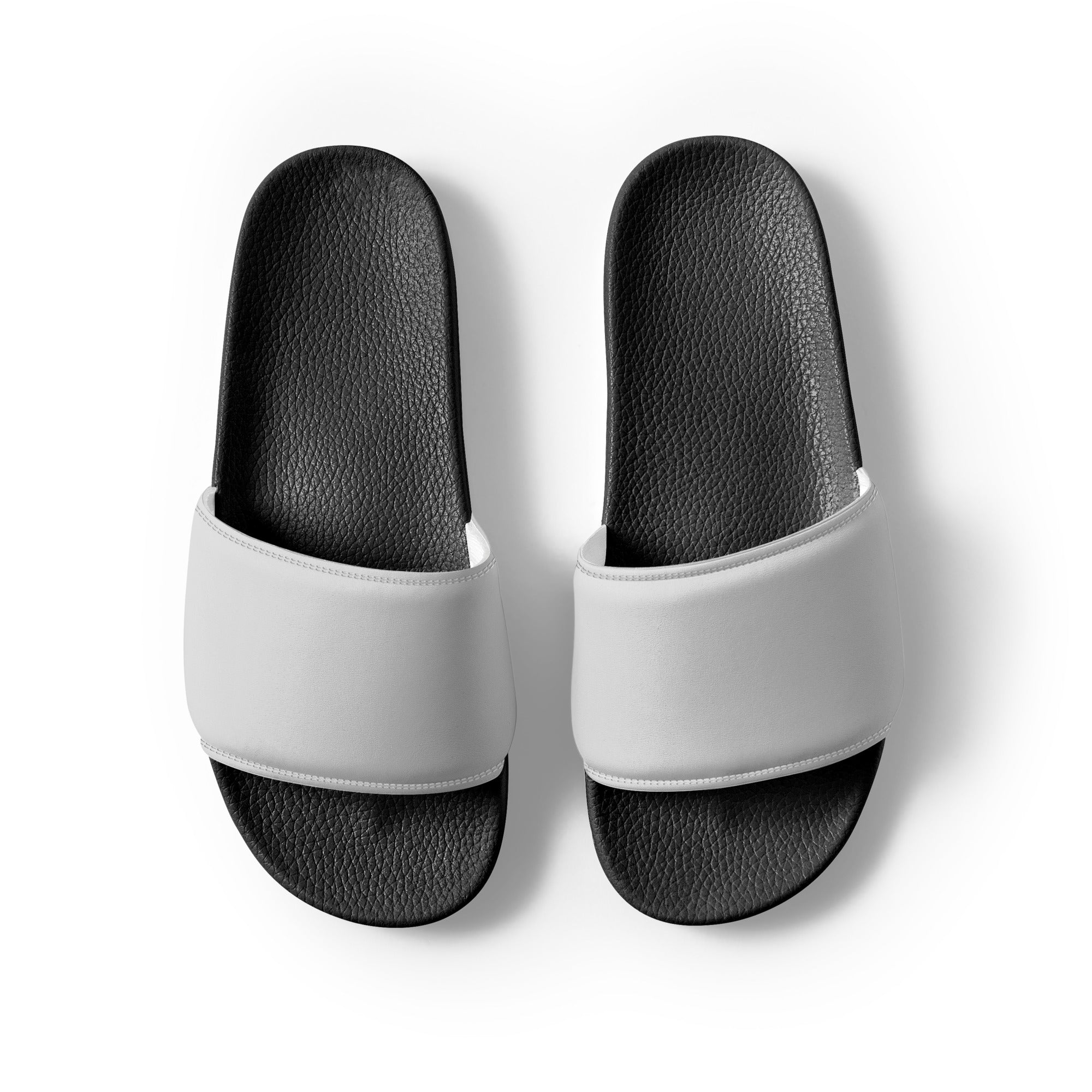 Gainsboro Color Men's Slides by Visual Verse - Image 2