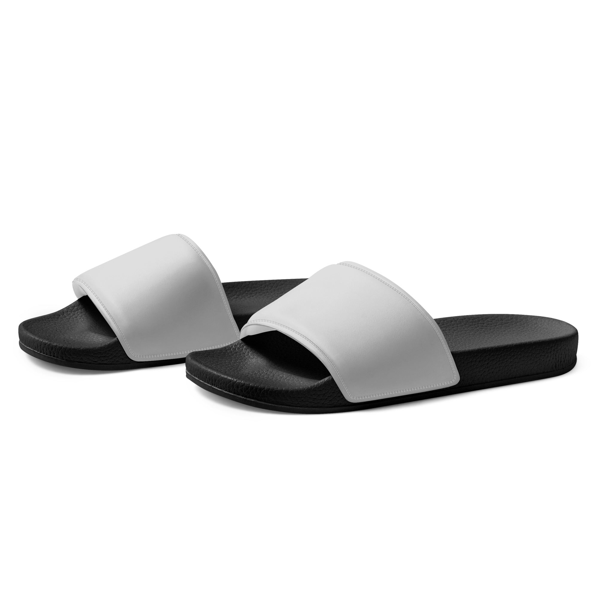 Gainsboro Color Men's Slides by Visual Verse - Image 3