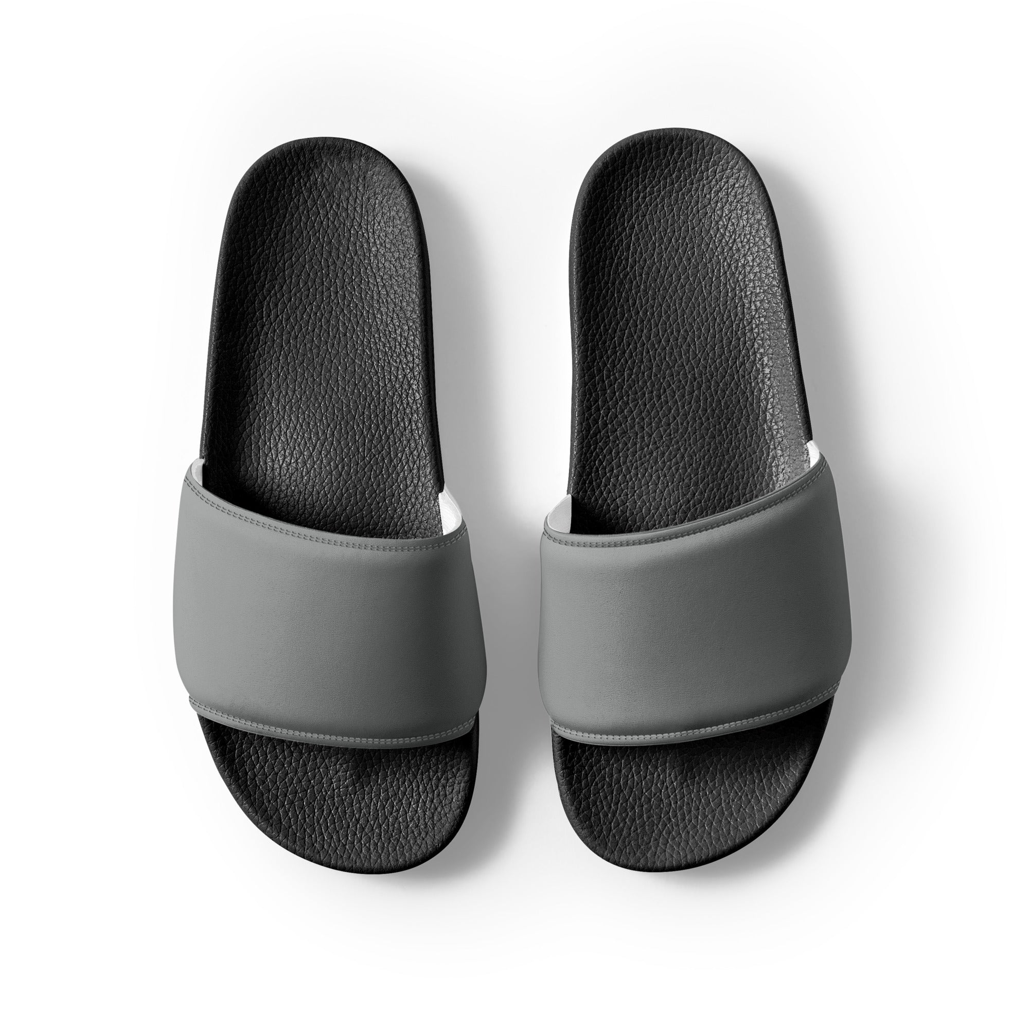 Gannet Gray Color Men's Slides by Visual Verse - Image 2