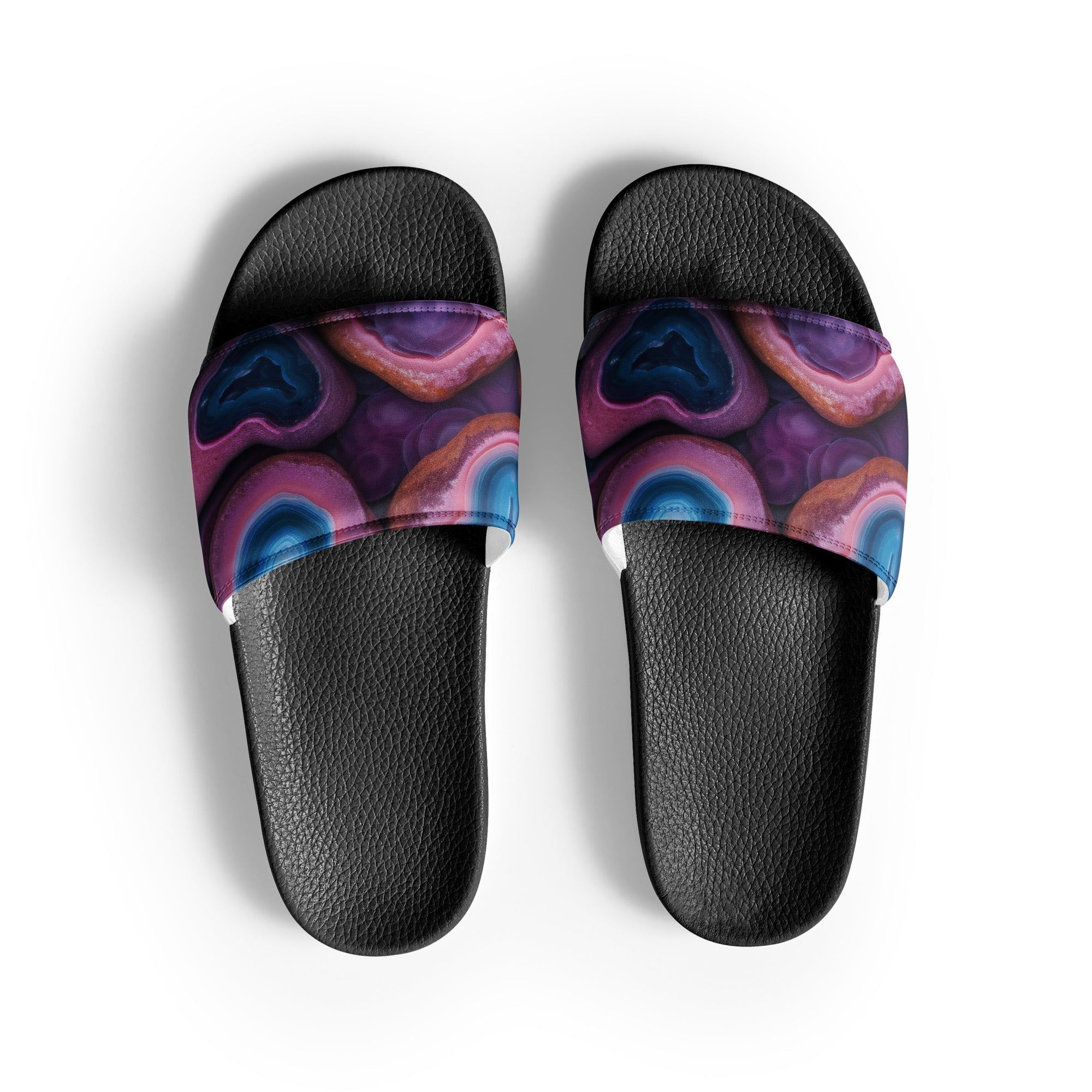 Geode Rock Men's Slides by Visual Verse - Image 1