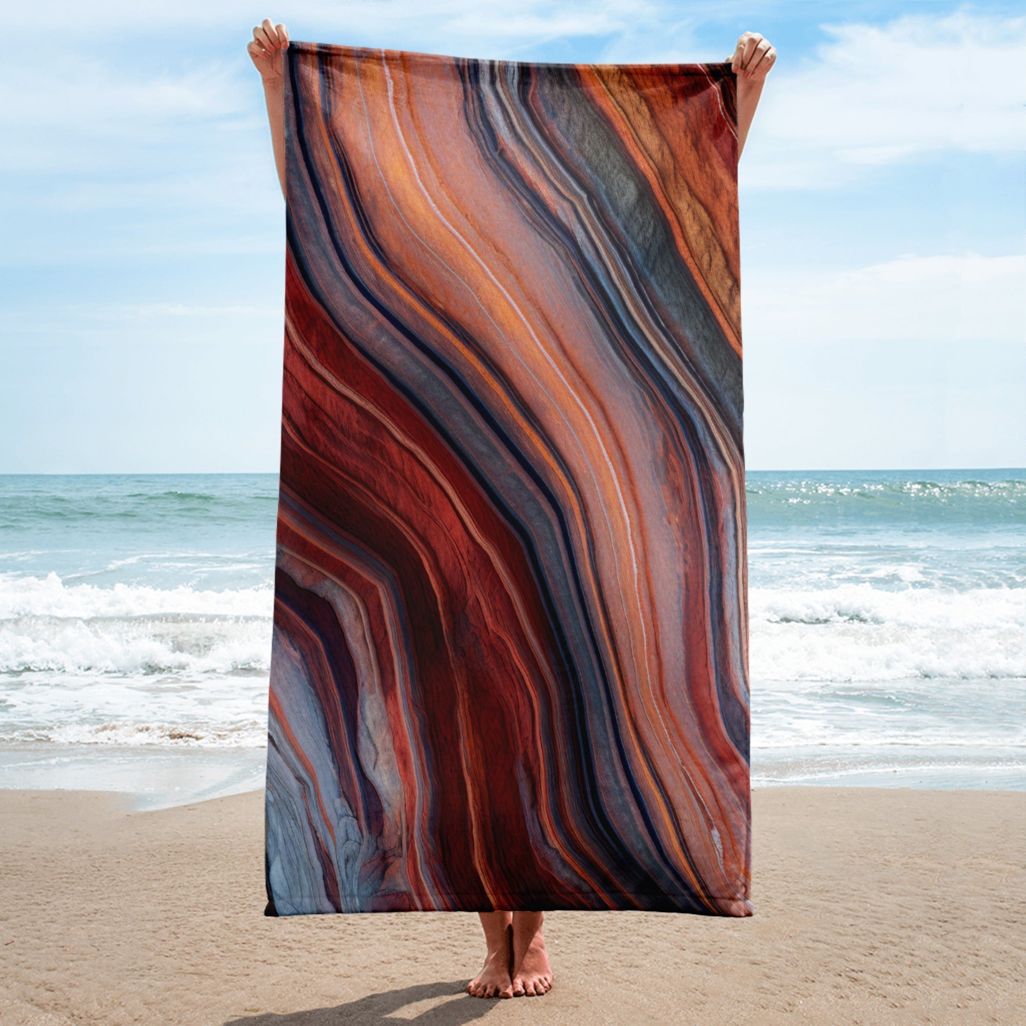 Geological-Inspired Beach Towel by Visual Verse - Image 1