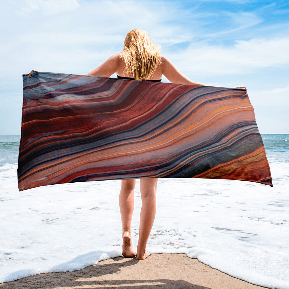 Geological-Inspired Beach Towel by Visual Verse - Image 2