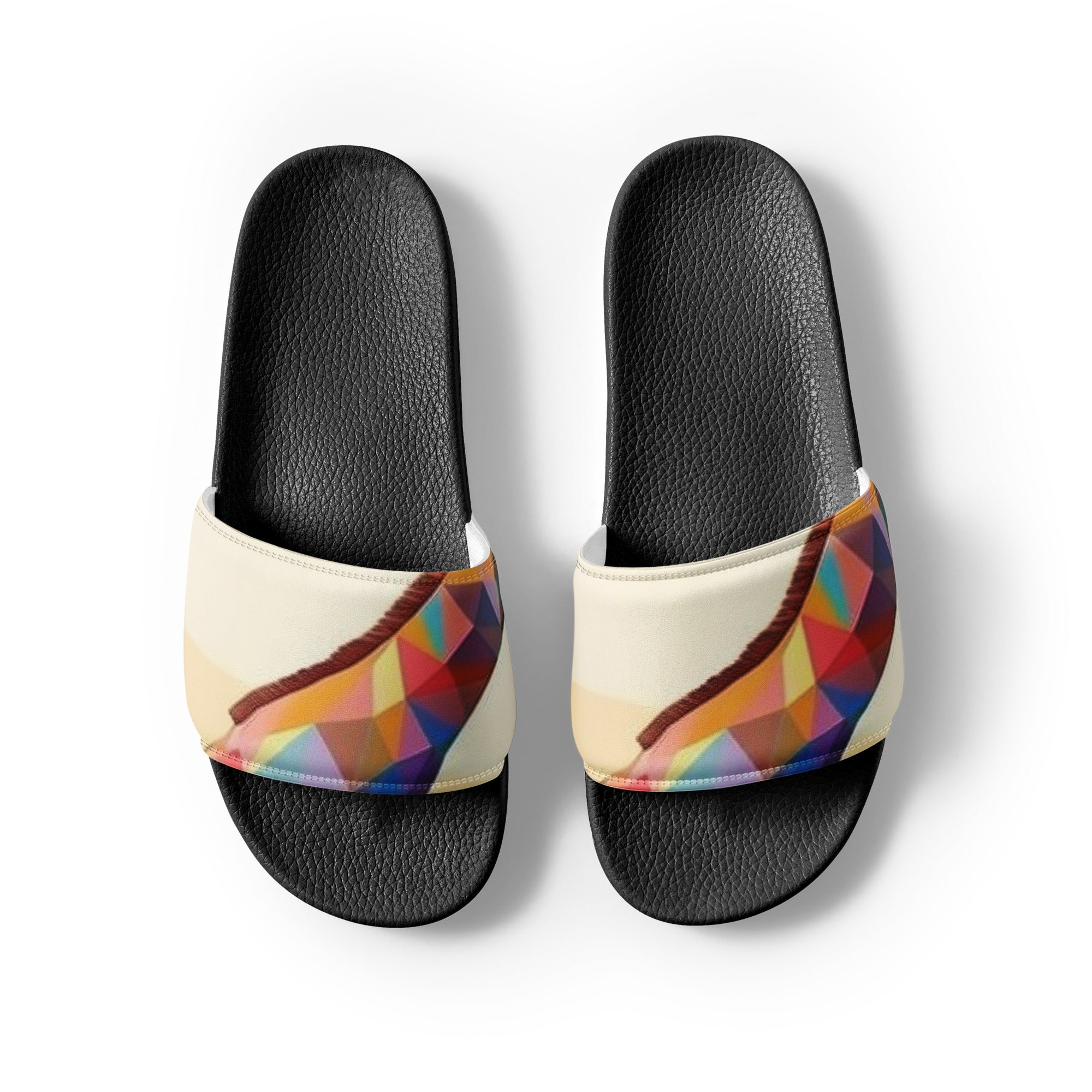 Geometric Giraffe Neck Women's Slides by Visual Verse - Image 2