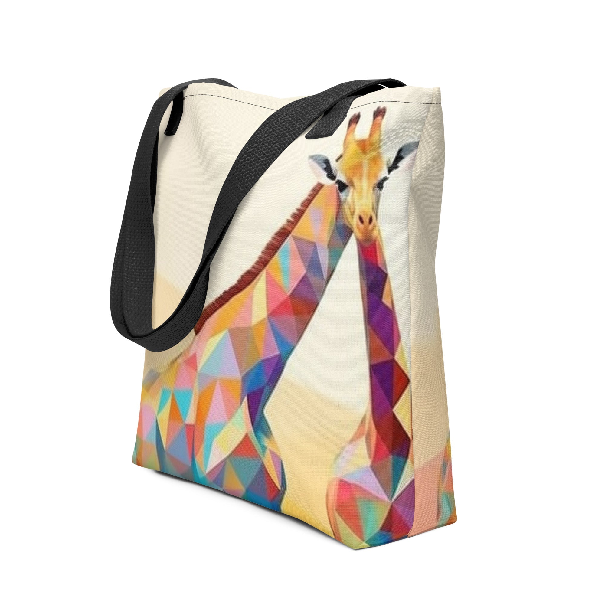 Geometric Giraffe Tote Bag by Visual Verse - Image 1