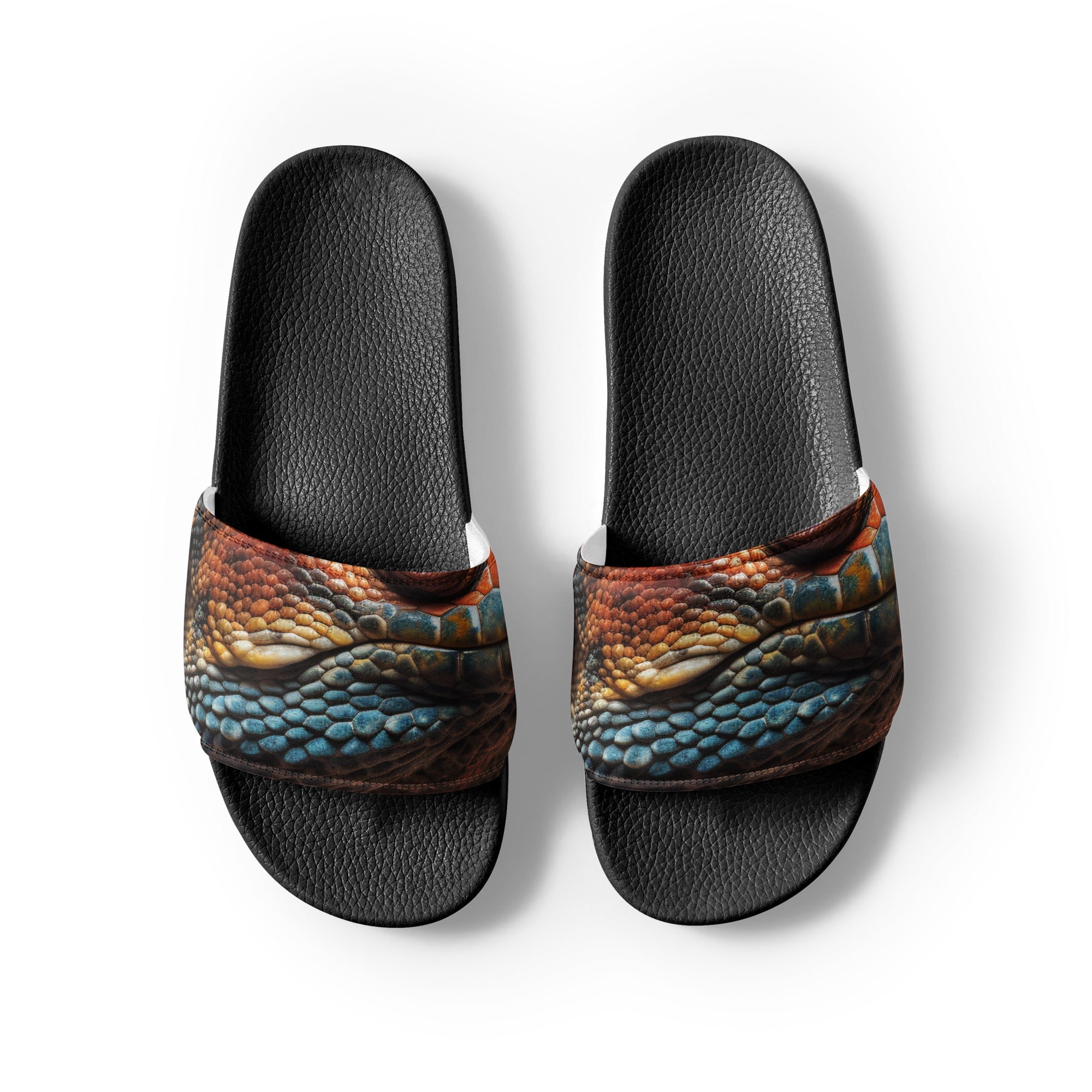 Gila Monster Textured Men's Slides by Visual Verse - Image 2