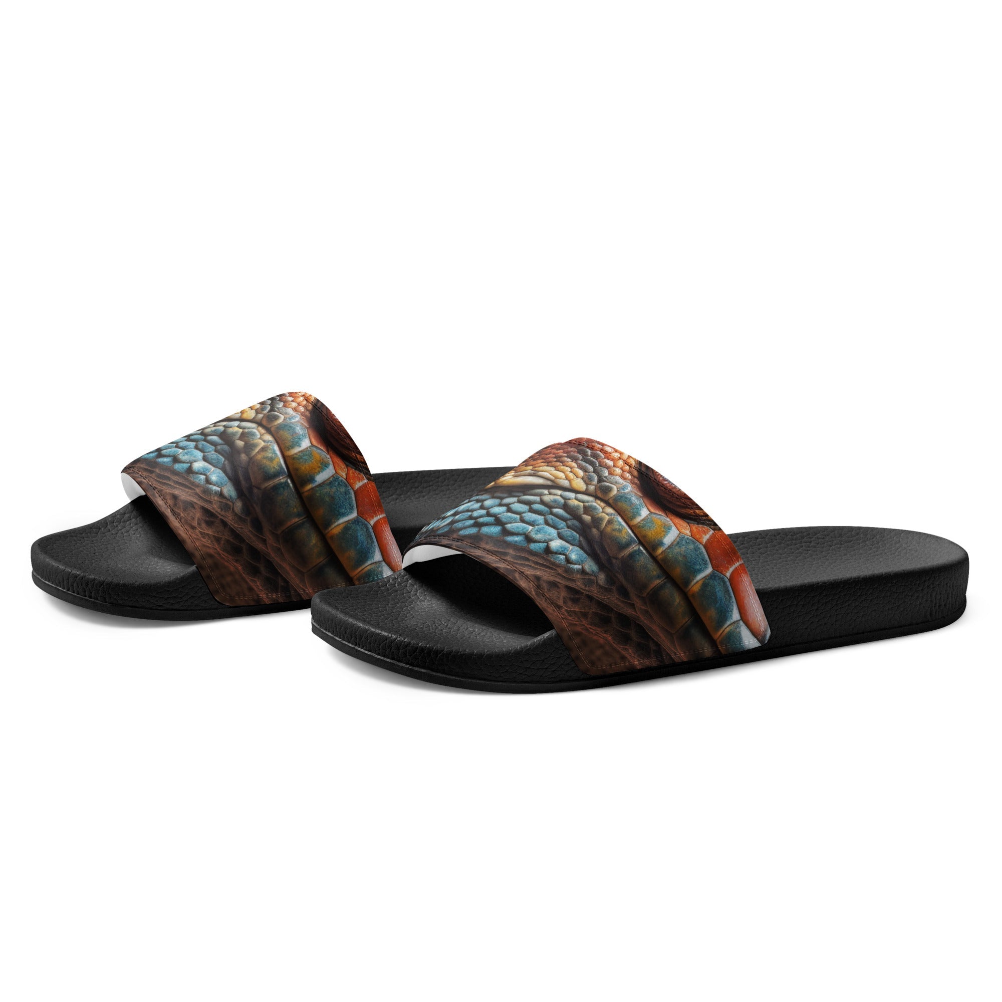 Gila Monster Textured Men's Slides by Visual Verse - Image 3