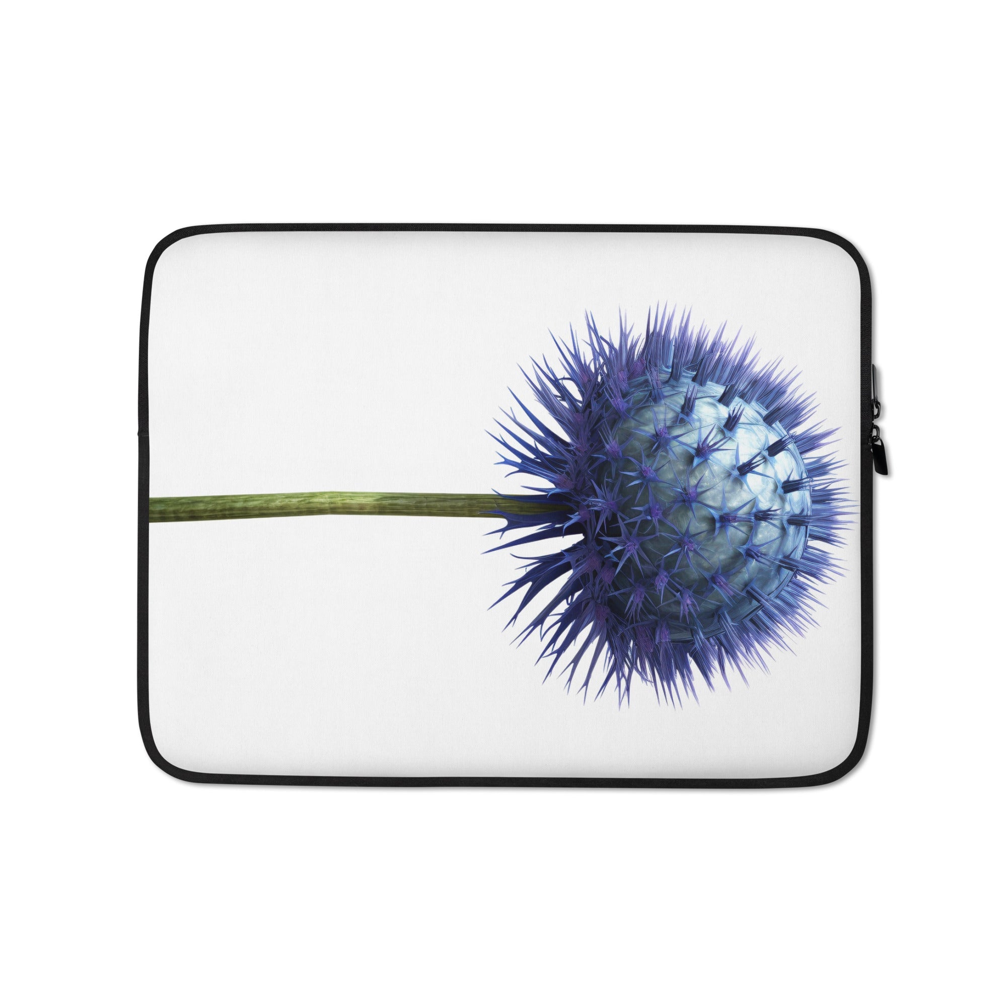 Globe Thistle Flower Laptop Sleeve by Visual Verse - Image 2