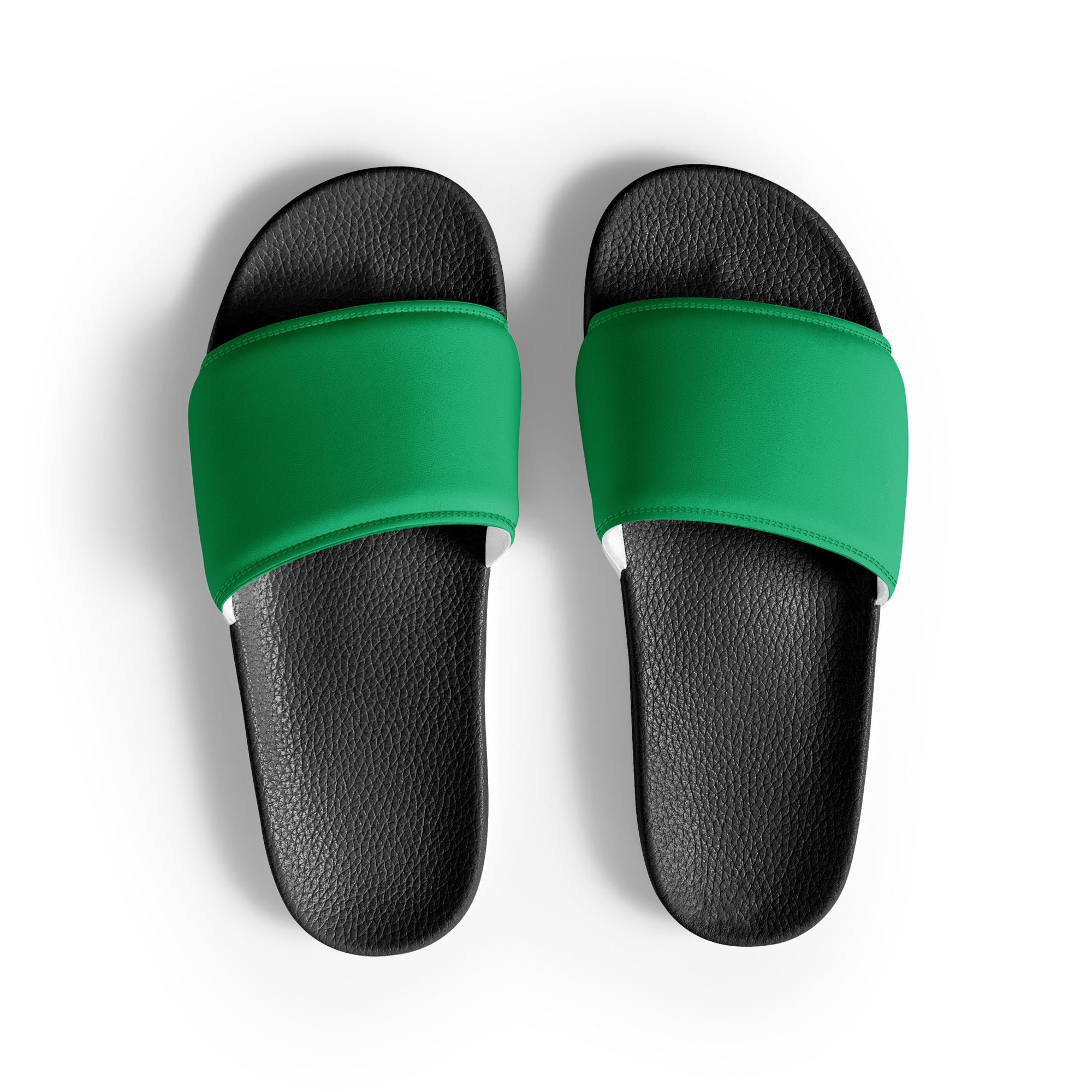 Go Green Color Men's Slides by Visual Verse - Image 1