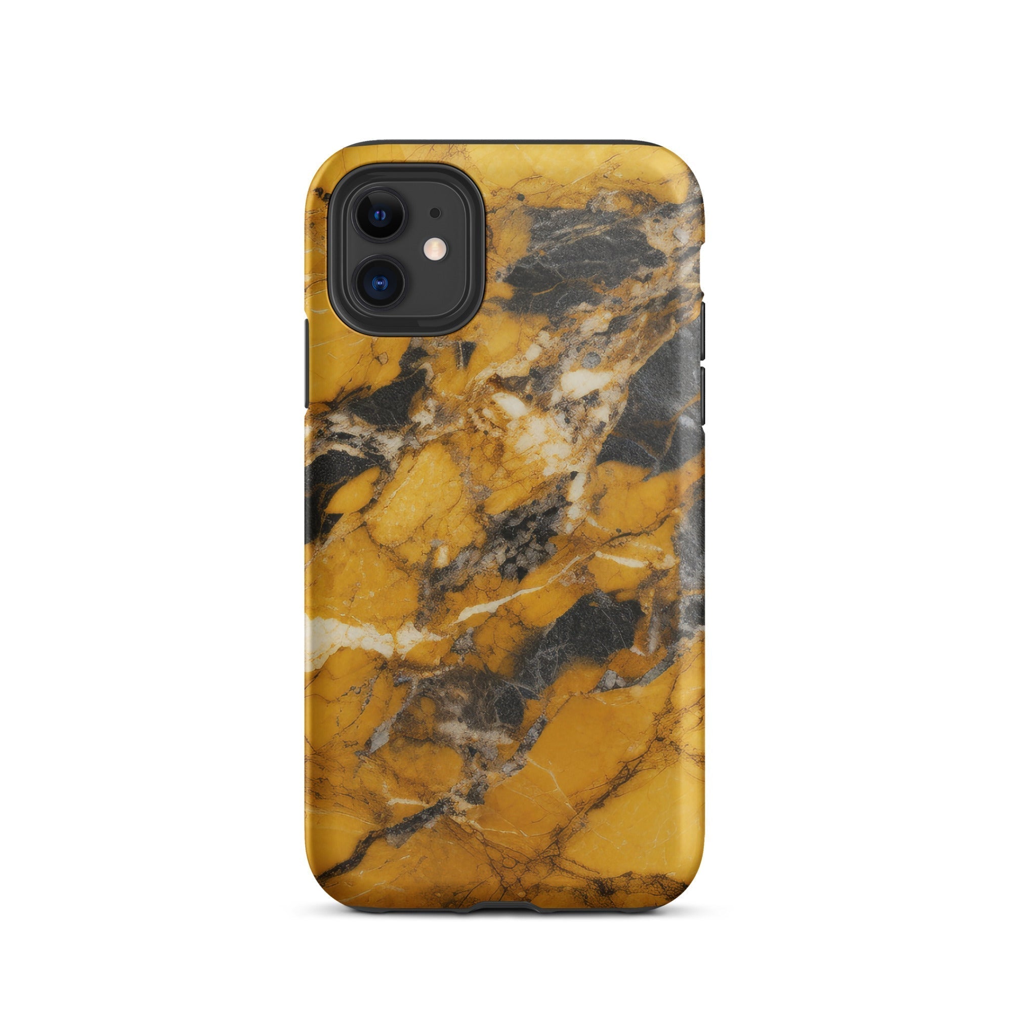 Gold Black Granite iPhone Case by Visual Verse - Image 1