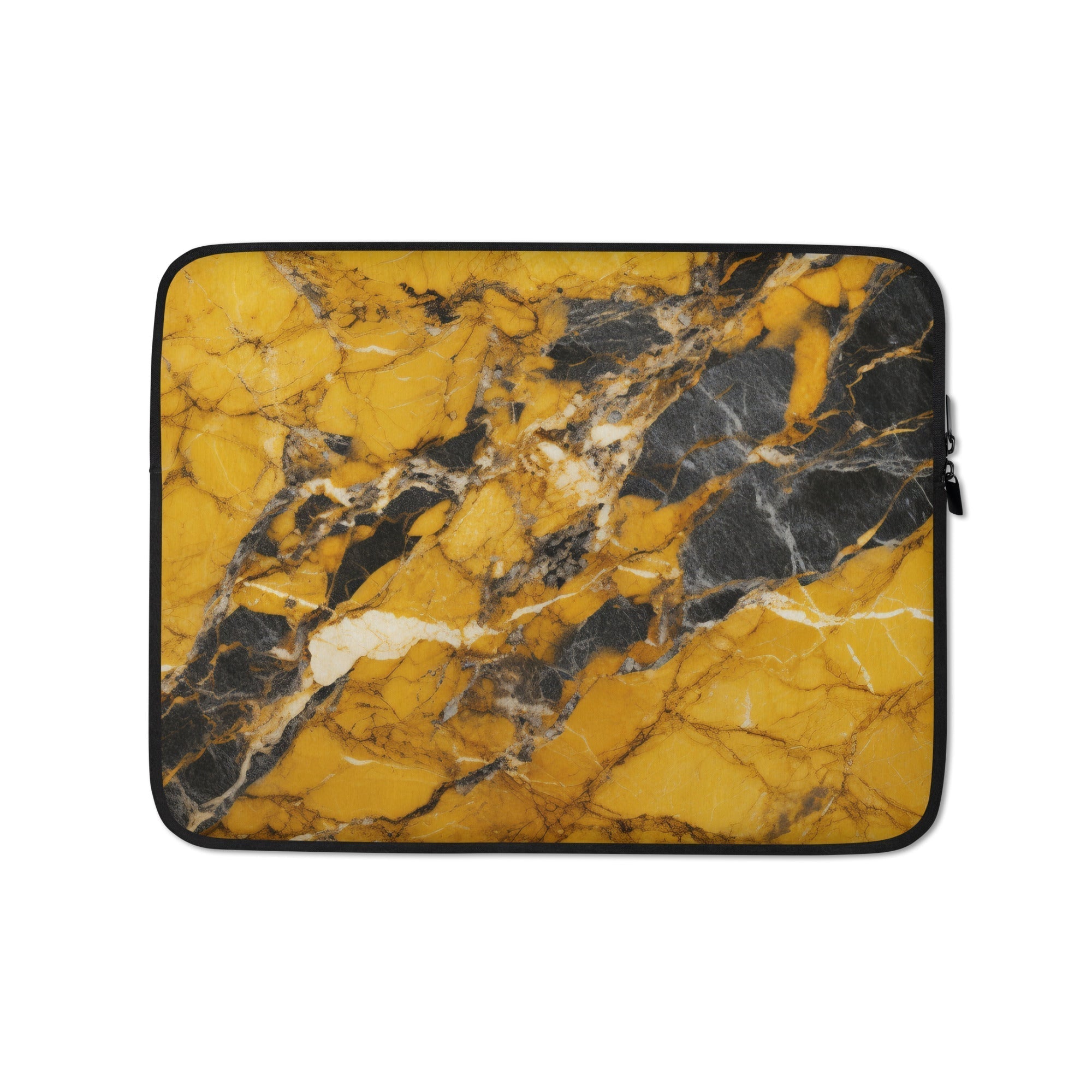 Gold Black Granite Laptop Sleeve by Visual Verse - Image 2