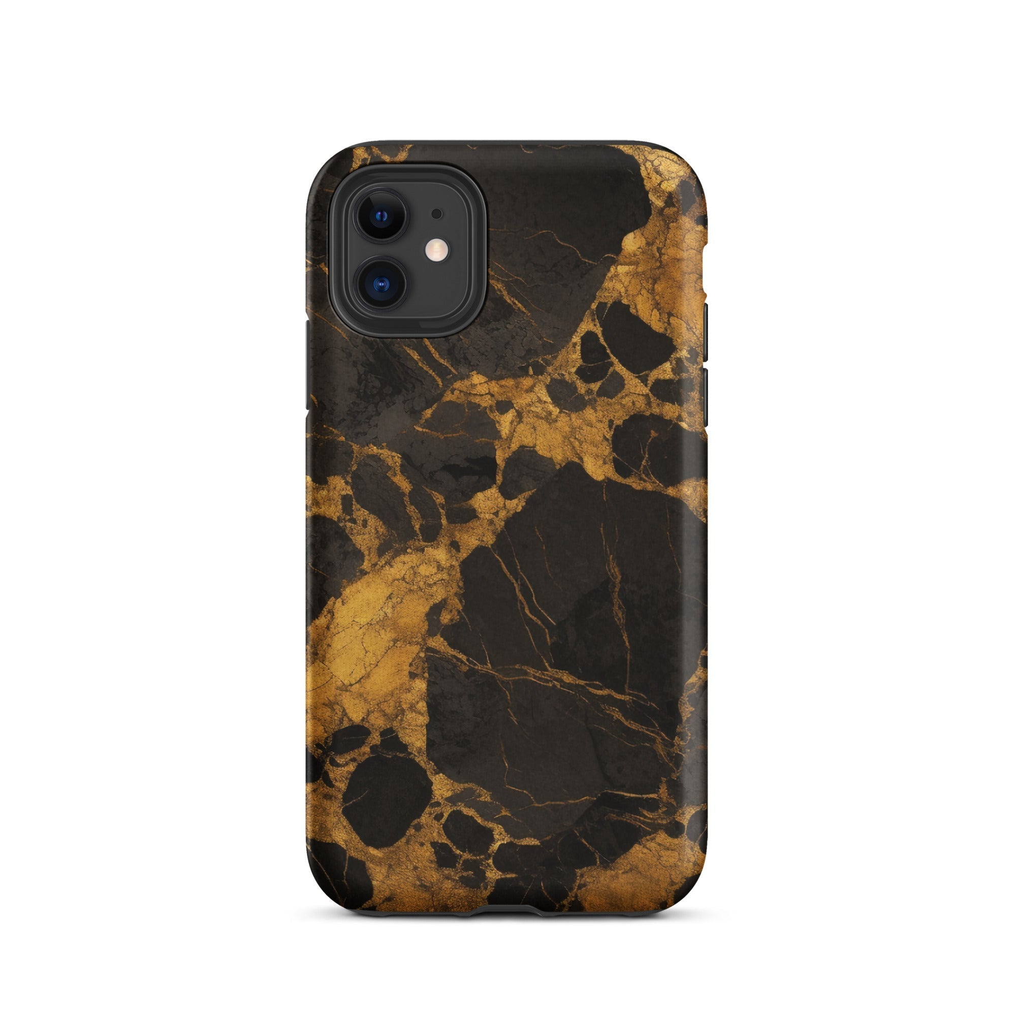 Golden Black Granite iPhone Case by Visual Verse - Image 2