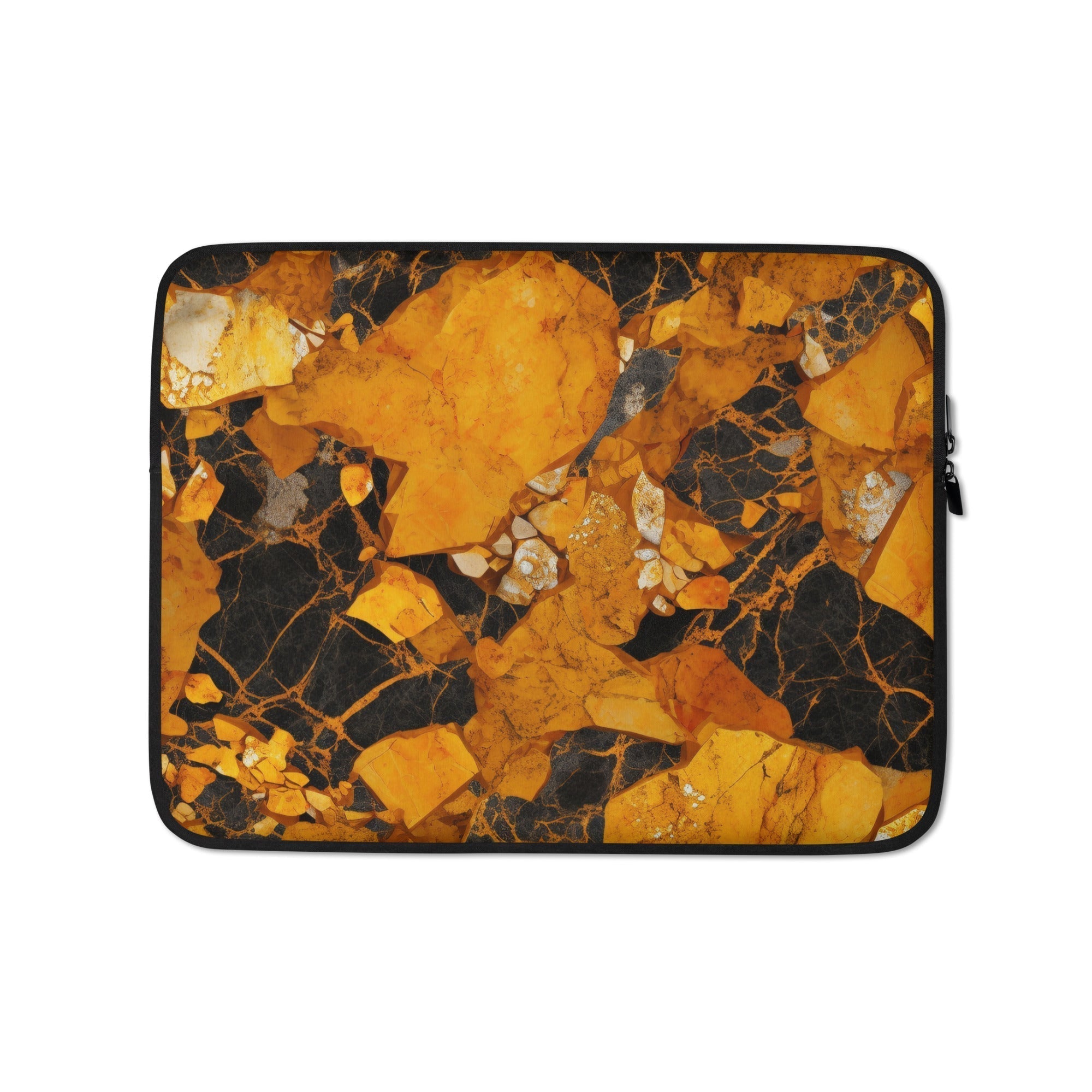 Golden Blossom Laptop Sleeve by Visual Verse - Image 2