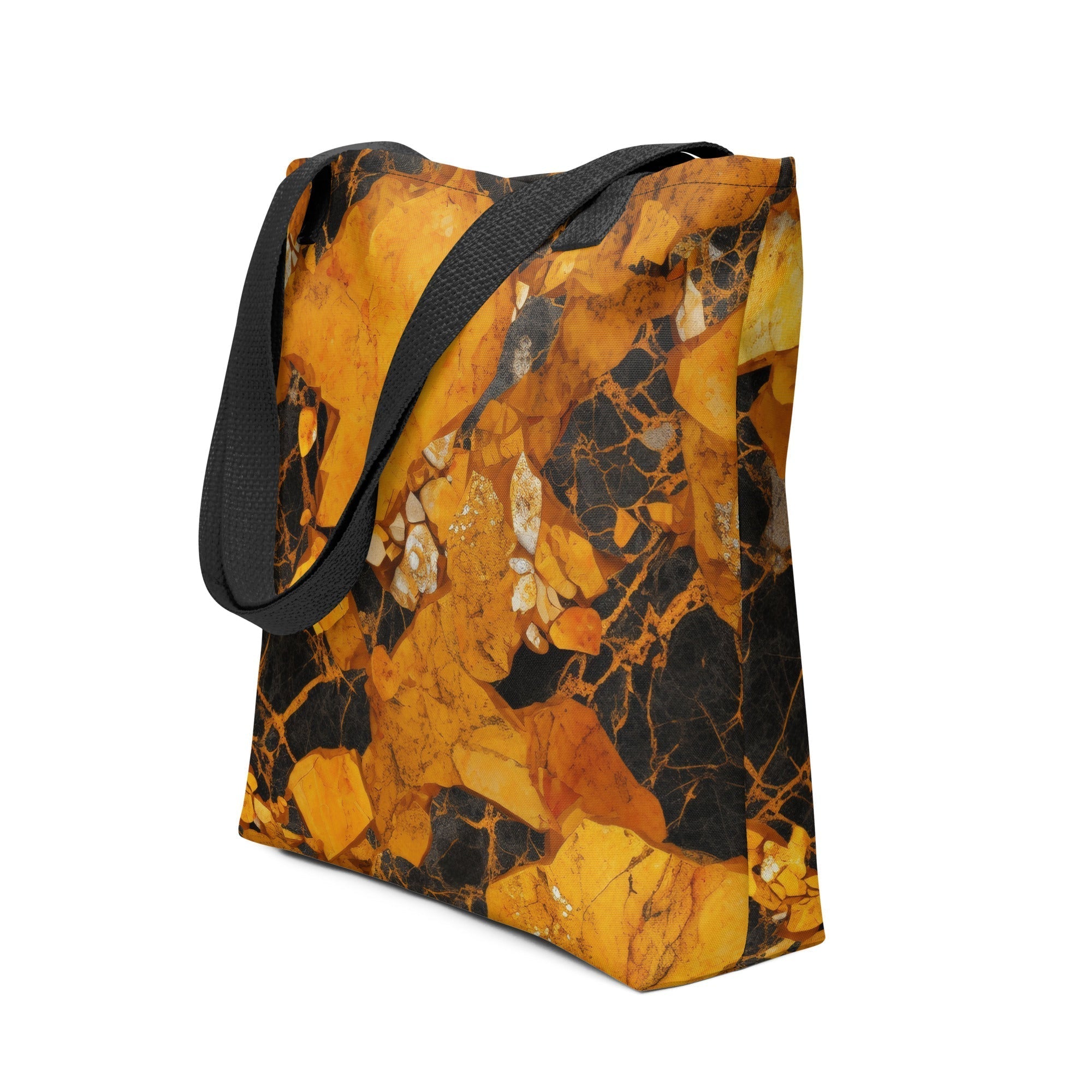 Golden Blossom Tote Bag by Visual Verse - Image 1