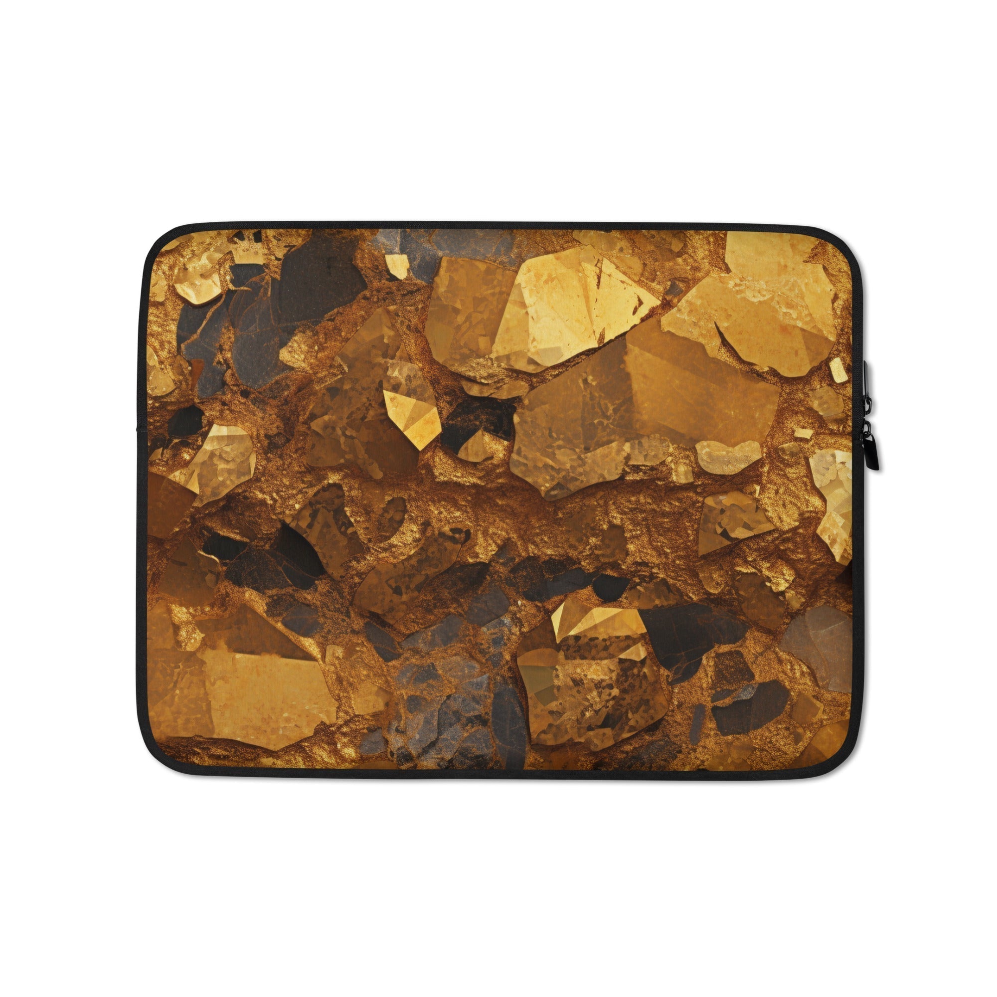 Golden Crystal Laptop Sleeve by Visual Verse - Image 2