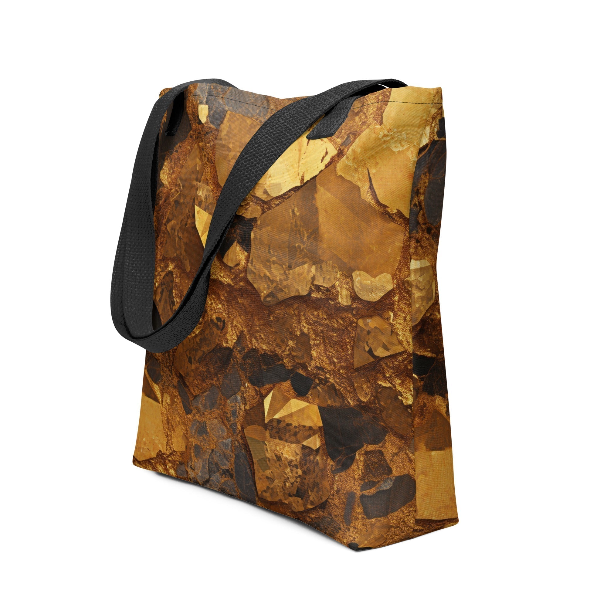 Golden Crystal Tote Bag by Visual Verse - Image 1