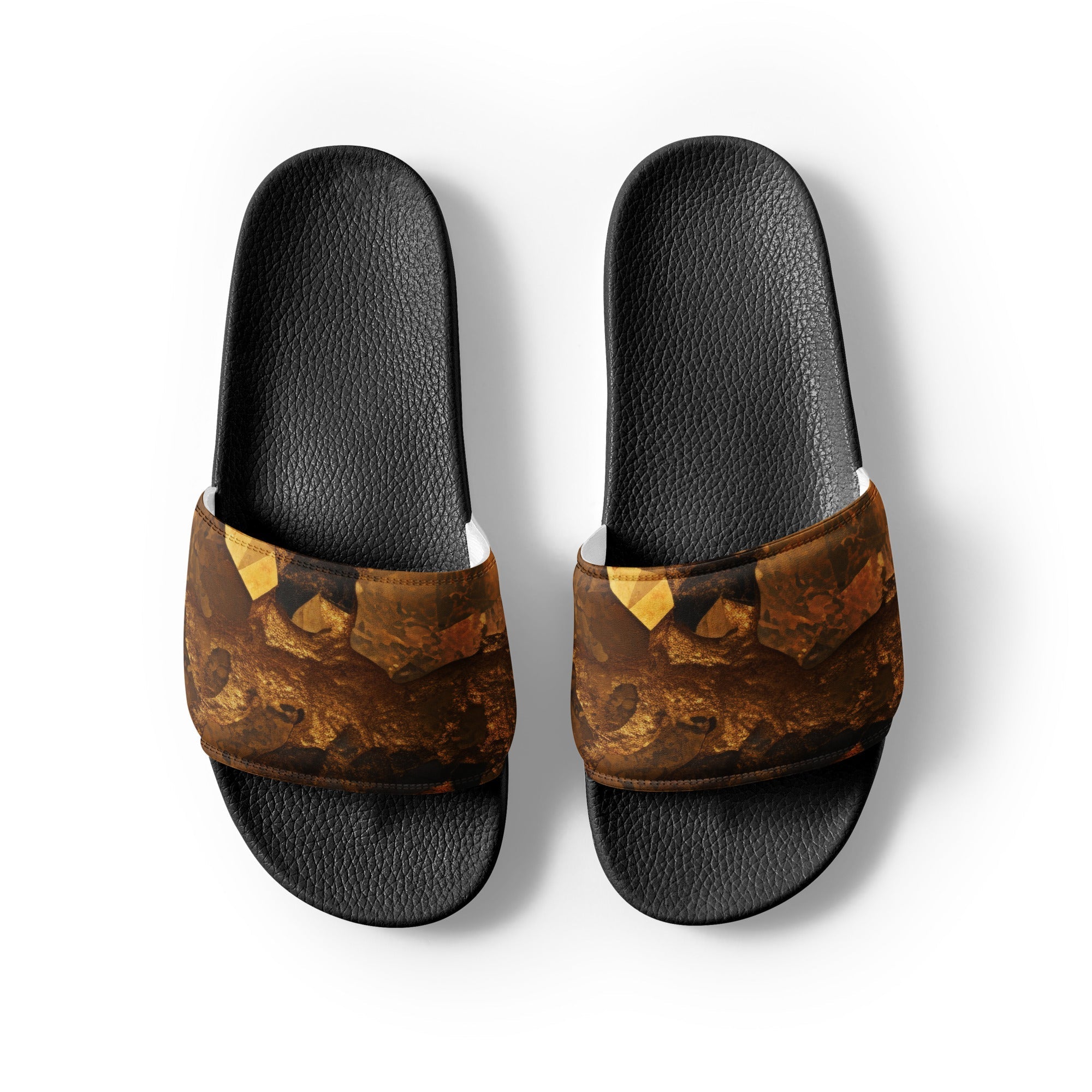 Golden Crystal Women's Slides by Visual Verse - Image 2