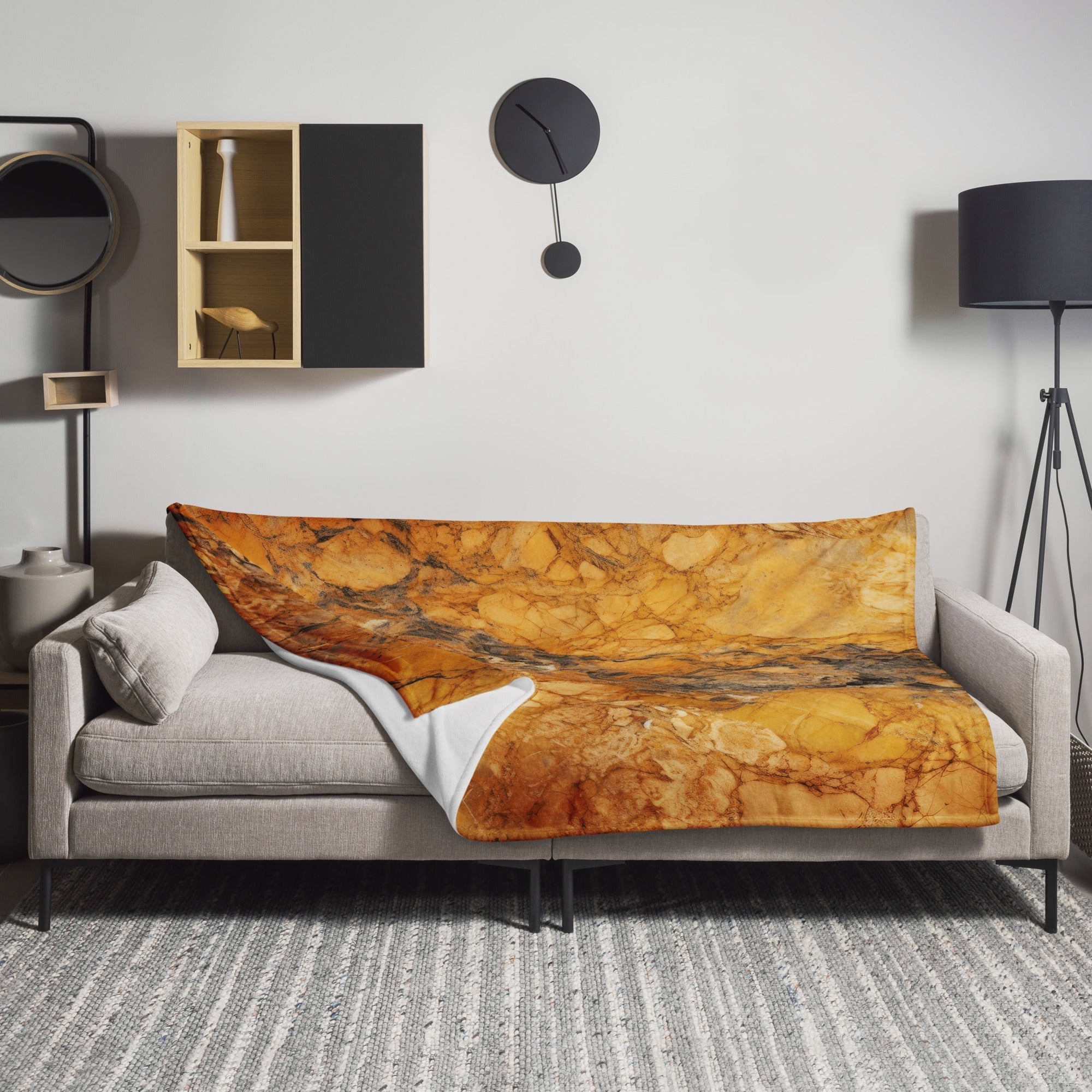 Golden Marble Blanket by Visual Verse - Image 1