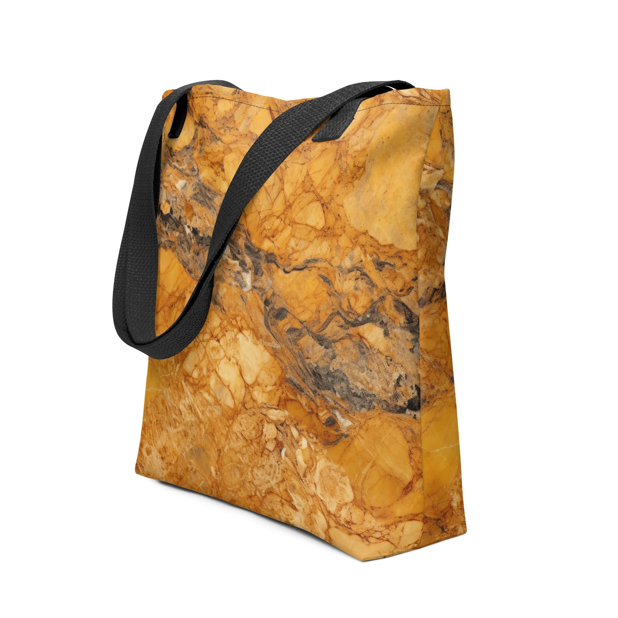 Golden Marble Tote Bag by Visual Verse - Image 1