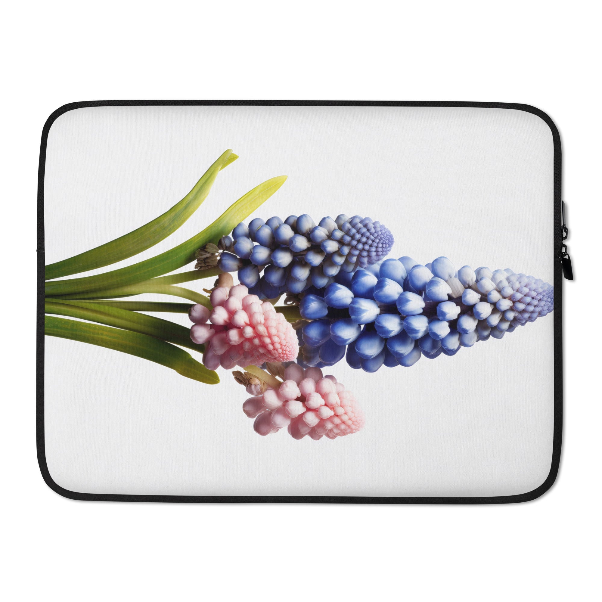 Grape Hyacinth Flower Laptop Sleeve by Visual Verse - Image 1